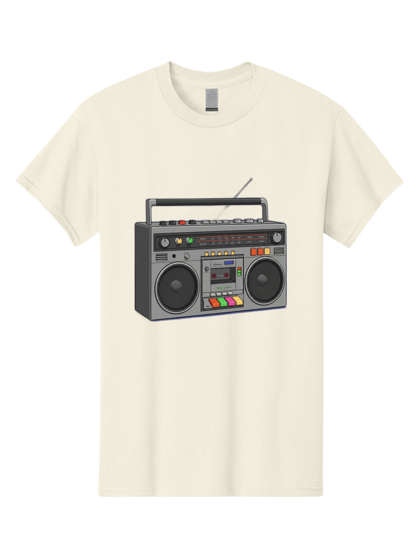 Boombox Men'S Graphic Tee, 100% Cotton, Comfortable Casual Summer Wear, Machine Washable, Vintage Boombox, Retro Radio, Cassette Player, Music On The Go, Portable Speaker, Nostalgic Electronics, 80S Technology, Classic Design Baa196