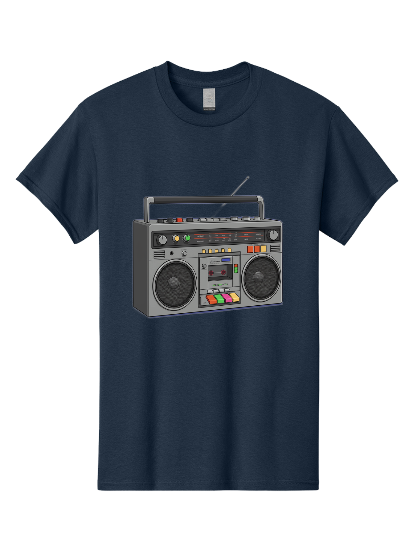 Boombox Men'S Graphic Tee, 100% Cotton, Comfortable Casual Summer Wear, Machine Washable, Vintage Boombox, Retro Radio, Cassette Player, Music On The Go, Portable Speaker, Nostalgic Electronics, 80S Technology, Classic Design Baa196