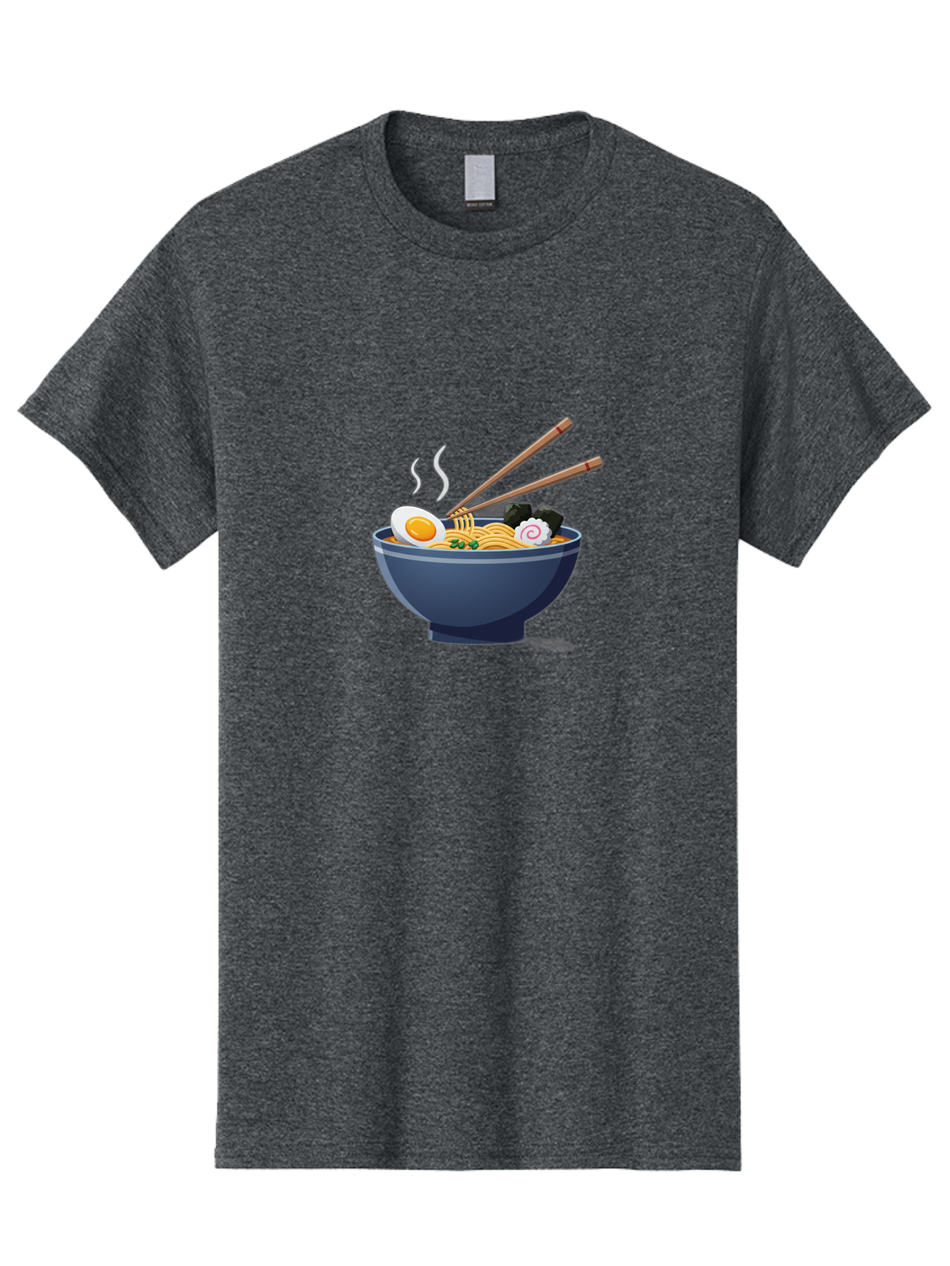 Bowl-Of-Ramen-Noodles Men'S Graphic Tee, 100% Cotton, Comfortable Casual Summer Wear, Machine Washable, Steaming Hot Ramen, Japanese Cuisine, Boiled Egg, Green Onions, Black Mushrooms, Wooden Chopsticks, Savory Flavors, Comfort Food, Baa199