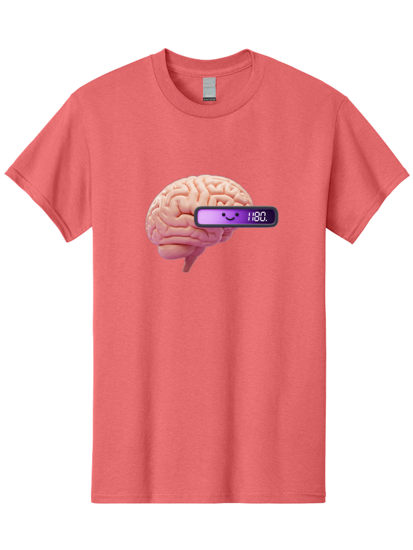 Brain-180 Men'S Graphic Tee, 100% Cotton, Comfortable Casual Summer Wear, Machine Washable, Human Brain, Brain Health, Mental Wellness, Mood Score, Happy Face, Score 180, Emotional Intelligence, Mental State Baa201