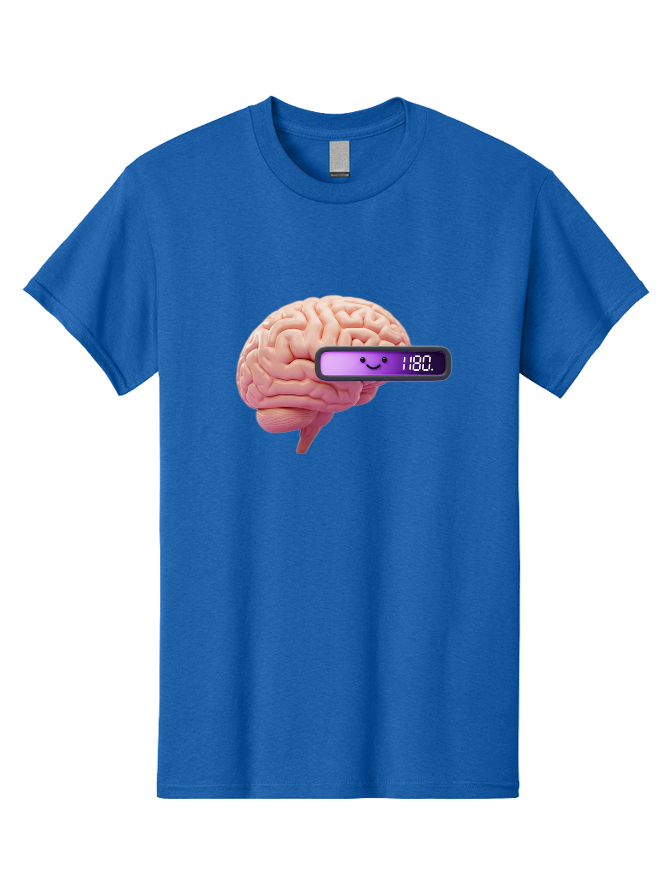 Brain-180 Men'S Graphic Tee, 100% Cotton, Comfortable Casual Summer Wear, Machine Washable, Human Brain, Brain Health, Mental Wellness, Mood Score, Happy Face, Score 180, Emotional Intelligence, Mental State Baa201