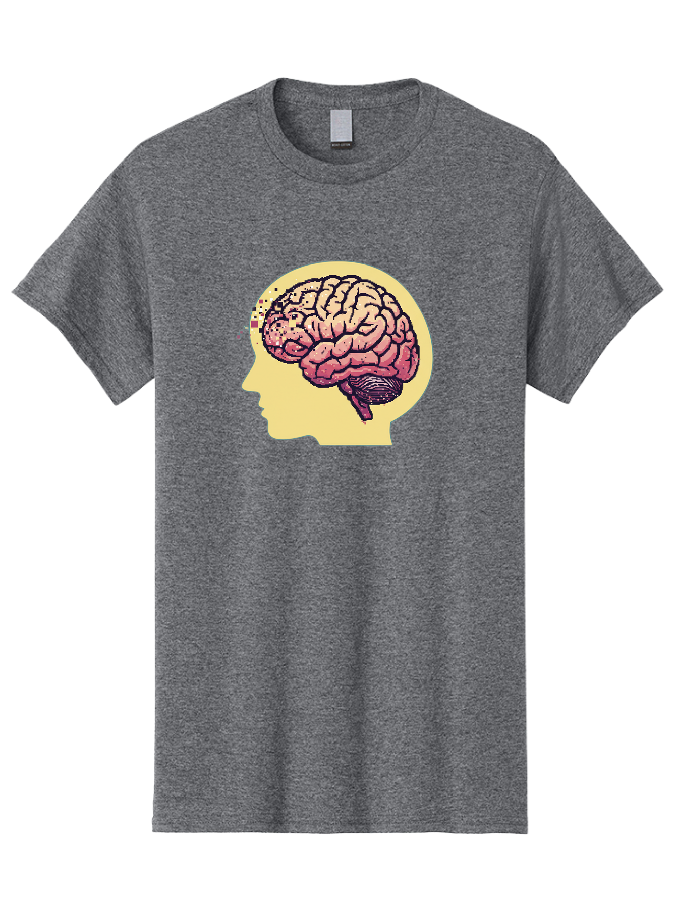 Brain-Drain Men'S Graphic Tee, 100% Cotton, Comfortable Casual Summer Wear, Machine Washable, Human Brain, Neuroscience, Mental Health, Cognitive Function, Psychology, Brain Activity, Thought Process, Neurological Disorder, Baa207