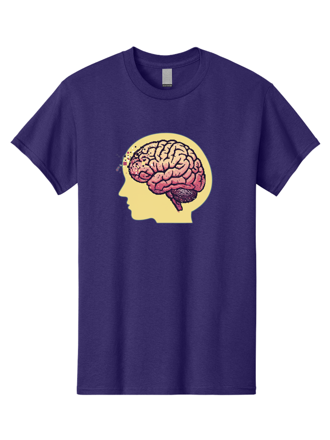 Brain-Drain Men'S Graphic Tee, 100% Cotton, Comfortable Casual Summer Wear, Machine Washable, Human Brain, Neuroscience, Mental Health, Cognitive Function, Psychology, Brain Activity, Thought Process, Neurological Disorder, Baa207