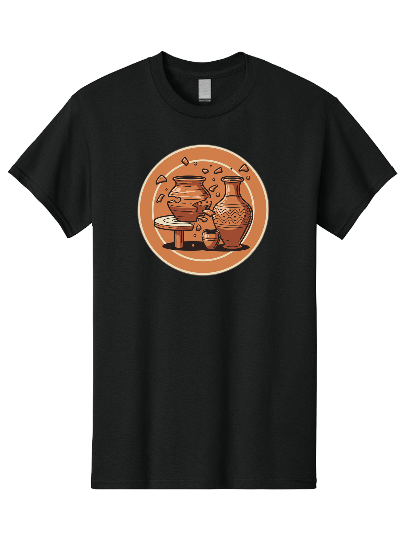 Broken-Clay-Pot Men'S Graphic Tee, 100% Cotton, Comfortable Casual Summer Wear, Machine Washable, Clay Pots, Pottery, Ceramics, Broken Pieces, Potter'S Wheel, Handmade Craftsmanship, Earthy Tones, Traditional Art, Cultural Heritage Baa236