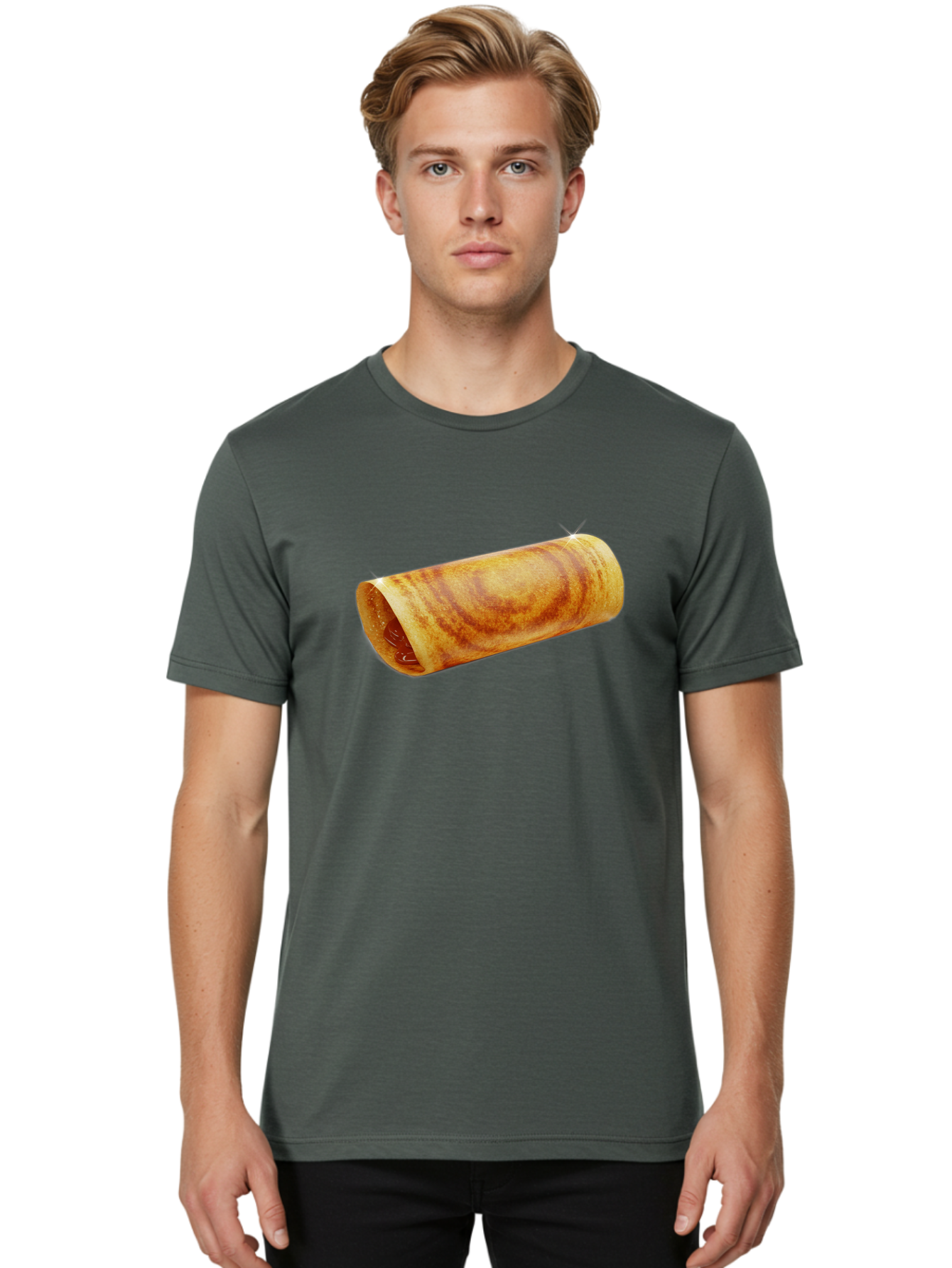 Burrito Men'S Graphic Tee, 100% Cotton, Comfortable Casual Summer Wear, Machine Washable, Crunchy Spring Roll, Savory Filling, Asian Cuisine, Finger Food, Delicious Snack, Appetizing Dish, Tasty Treat Baa244