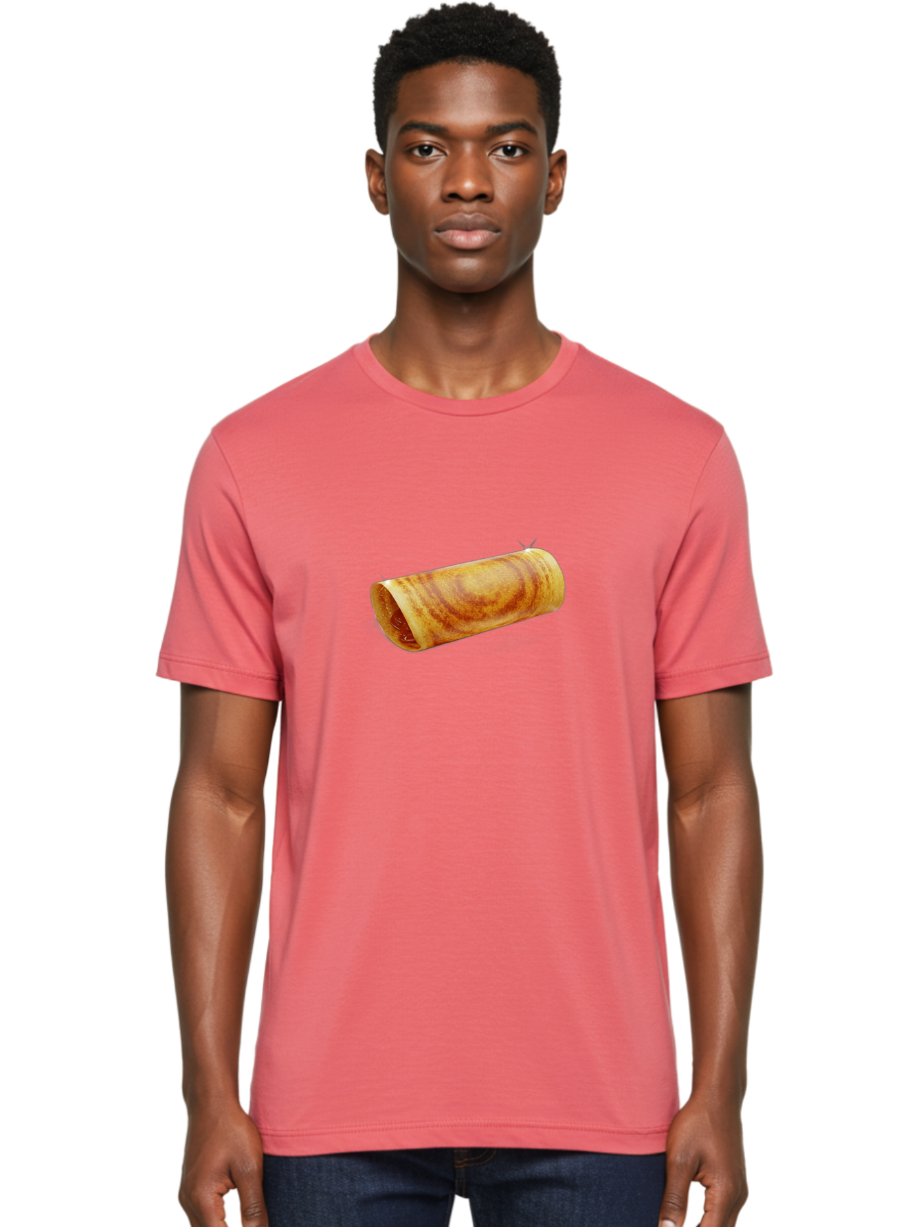Burrito Men'S Graphic Tee, 100% Cotton, Comfortable Casual Summer Wear, Machine Washable, Crunchy Spring Roll, Savory Filling, Asian Cuisine, Finger Food, Delicious Snack, Appetizing Dish, Tasty Treat Baa244