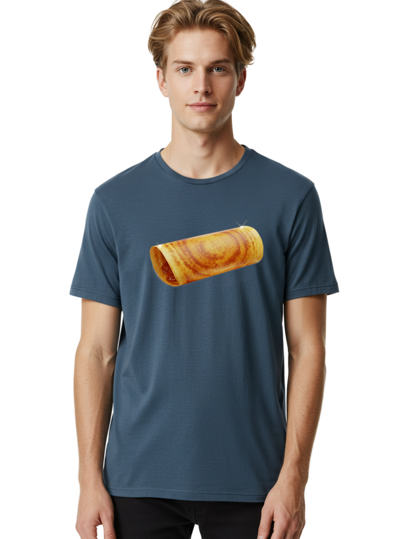 Burrito Men'S Graphic Tee, 100% Cotton, Comfortable Casual Summer Wear, Machine Washable, Crunchy Spring Roll, Savory Filling, Asian Cuisine, Finger Food, Delicious Snack, Appetizing Dish, Tasty Treat Baa244