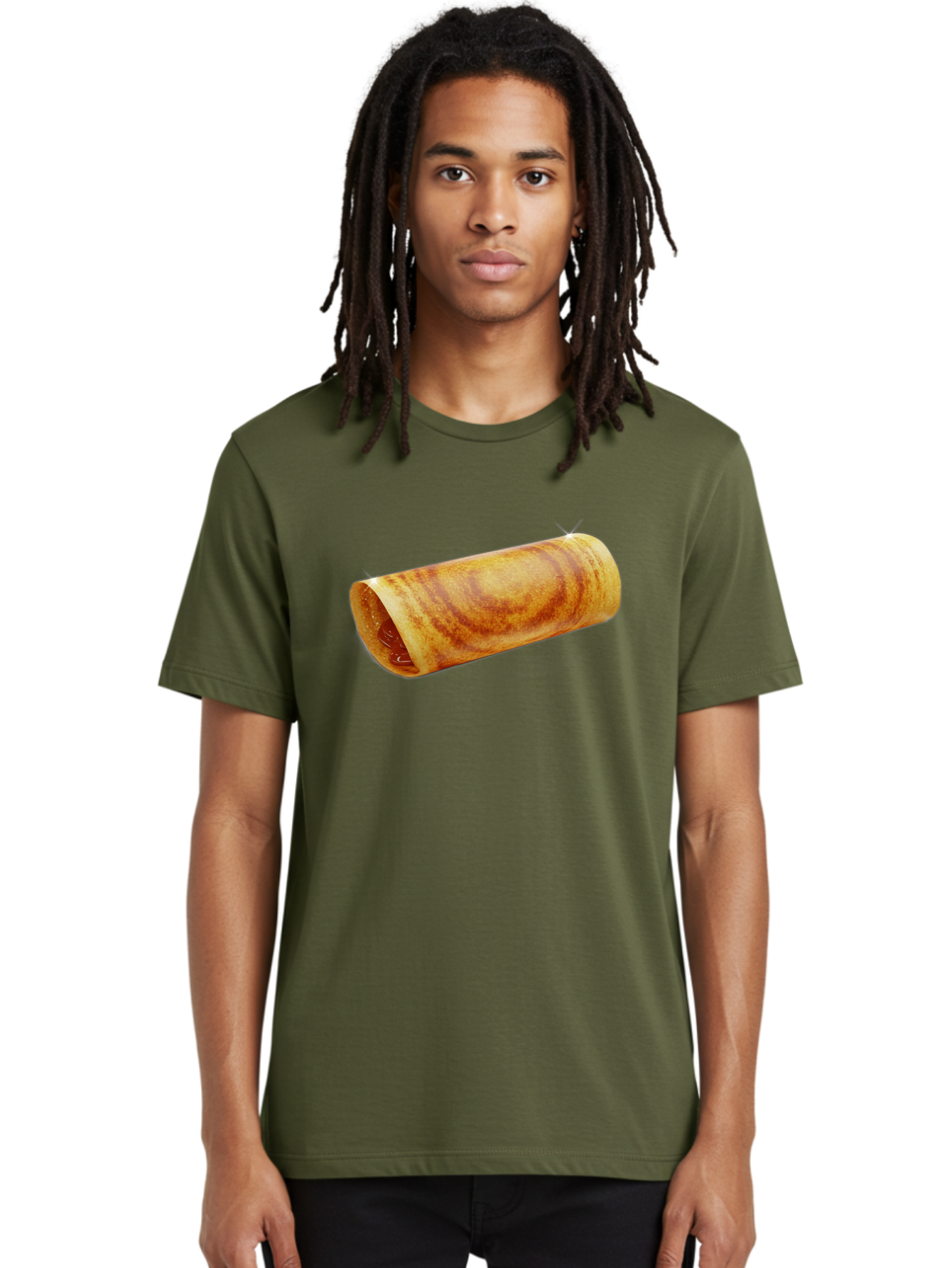 Burrito Men'S Graphic Tee, 100% Cotton, Comfortable Casual Summer Wear, Machine Washable, Crunchy Spring Roll, Savory Filling, Asian Cuisine, Finger Food, Delicious Snack, Appetizing Dish, Tasty Treat Baa244
