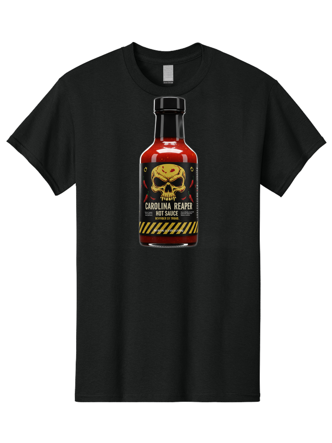 Carolina-Reaper-Hot-Sauce Men'S Graphic Tee, 100% Cotton, Comfortable Casual Summer Wear, Machine Washable, Carolina Reaper Hot Sauce, Spicy Condiment, Fiery Flavor, Pepper Sauce, Hot Pepper, Reaper Pepper, Extreme Heat, Bold Taste, Baa254
