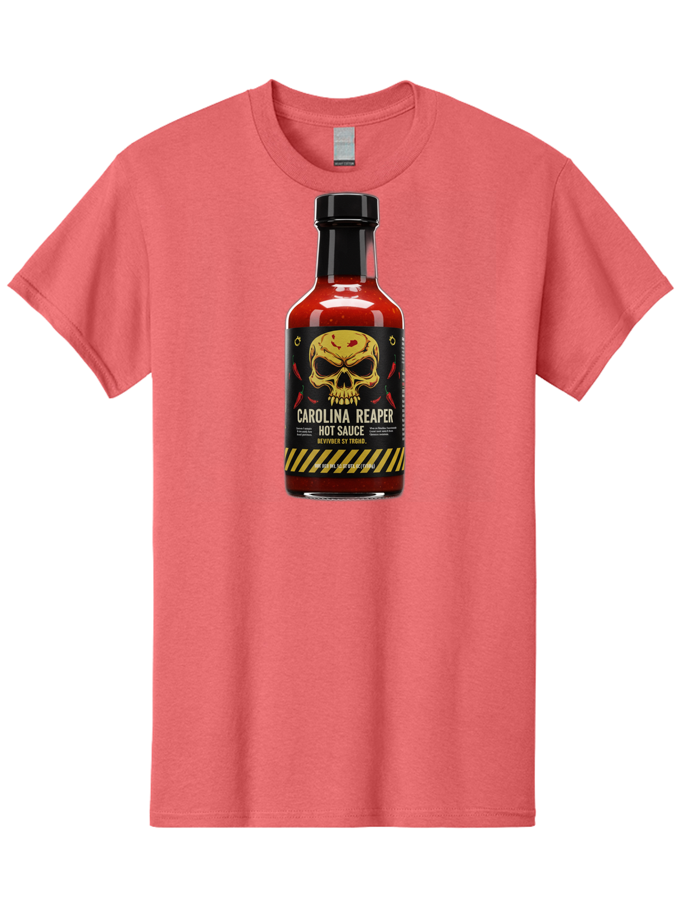 Carolina-Reaper-Hot-Sauce Men'S Graphic Tee, 100% Cotton, Comfortable Casual Summer Wear, Machine Washable, Carolina Reaper Hot Sauce, Spicy Condiment, Fiery Flavor, Pepper Sauce, Hot Pepper, Reaper Pepper, Extreme Heat, Bold Taste, Baa254