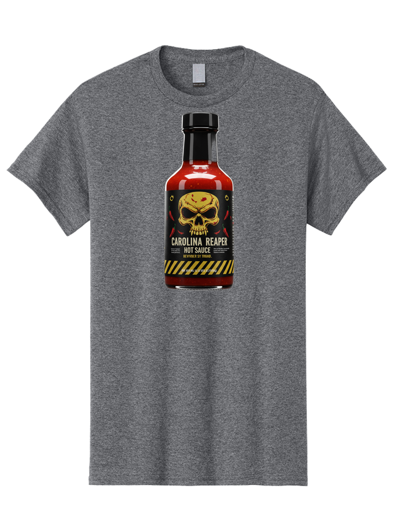 Carolina-Reaper-Hot-Sauce Men'S Graphic Tee, 100% Cotton, Comfortable Casual Summer Wear, Machine Washable, Carolina Reaper Hot Sauce, Spicy Condiment, Fiery Flavor, Pepper Sauce, Hot Pepper, Reaper Pepper, Extreme Heat, Bold Taste, Baa254
