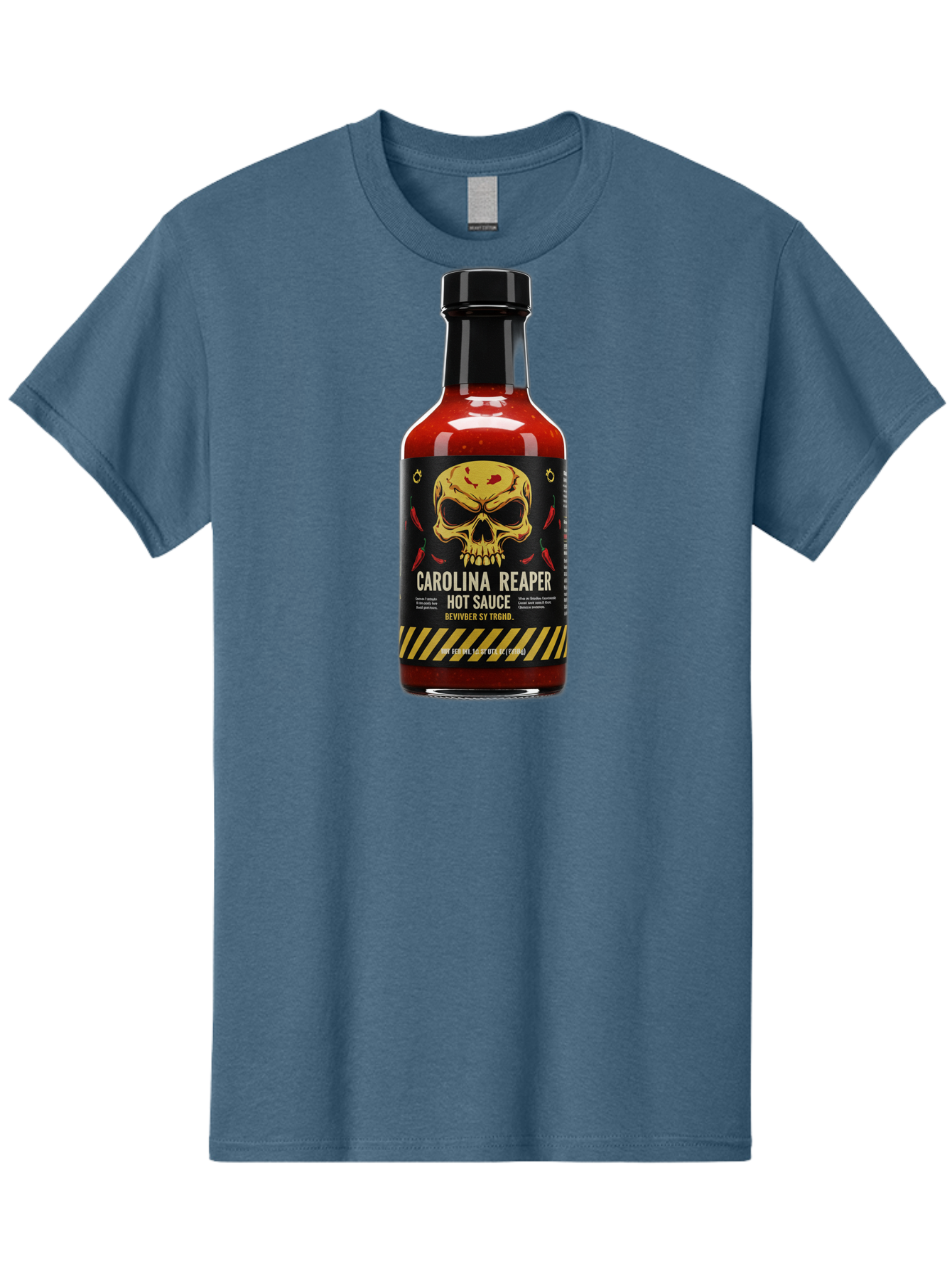 Carolina-Reaper-Hot-Sauce Men'S Graphic Tee, 100% Cotton, Comfortable Casual Summer Wear, Machine Washable, Carolina Reaper Hot Sauce, Spicy Condiment, Fiery Flavor, Pepper Sauce, Hot Pepper, Reaper Pepper, Extreme Heat, Bold Taste, Baa254