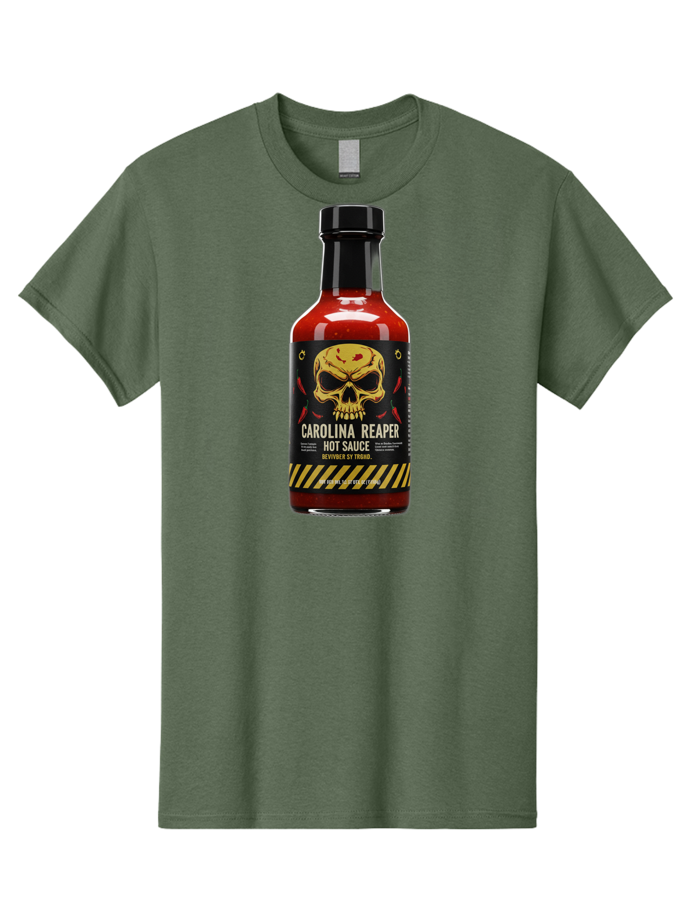 Carolina-Reaper-Hot-Sauce Men'S Graphic Tee, 100% Cotton, Comfortable Casual Summer Wear, Machine Washable, Carolina Reaper Hot Sauce, Spicy Condiment, Fiery Flavor, Pepper Sauce, Hot Pepper, Reaper Pepper, Extreme Heat, Bold Taste, Baa254