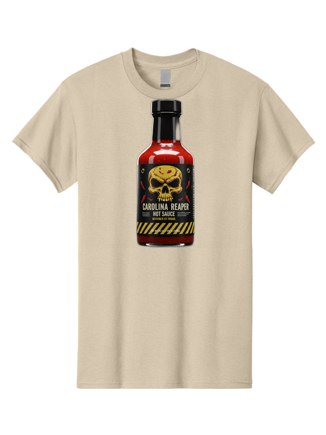 Carolina-Reaper-Hot-Sauce Men'S Graphic Tee, 100% Cotton, Comfortable Casual Summer Wear, Machine Washable, Carolina Reaper Hot Sauce, Spicy Condiment, Fiery Flavor, Pepper Sauce, Hot Pepper, Reaper Pepper, Extreme Heat, Bold Taste, Baa254