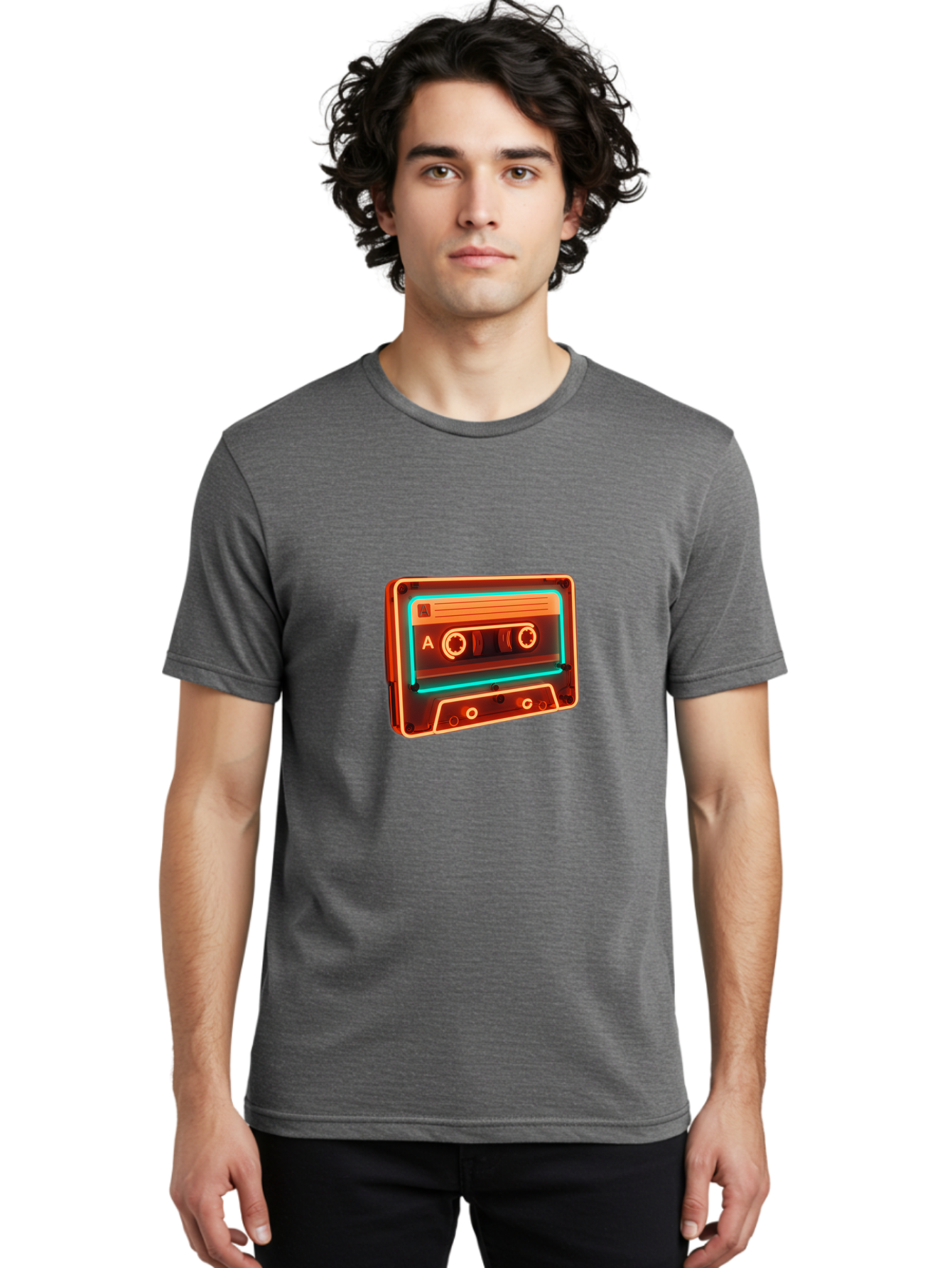 Cassette-Tape-4 Men'S Graphic Tee, 100% Cotton, Comfortable Casual Summer Wear, Machine Washable, Retro Cassette Tape, Vintage Music Format, Nostalgic Audio, Classic Sound, Music Player, Mixtape Culture, Nostalgic Vibes, Retro Technology, Baa262