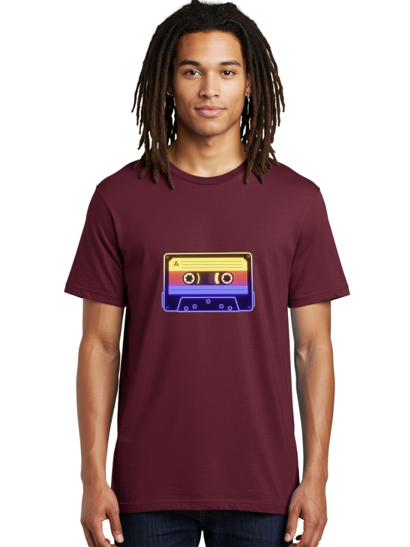 Cassette-Tape-A-1 Men'S Graphic Tee, 100% Cotton, Comfortable Casual Summer Wear, Machine Washable, Retro Cassette Tape, Vintage Music, Nostalgic Technology, 80S And 90S Memorabilia, Mixtape, Cassette Player, Retro Audio Baa265