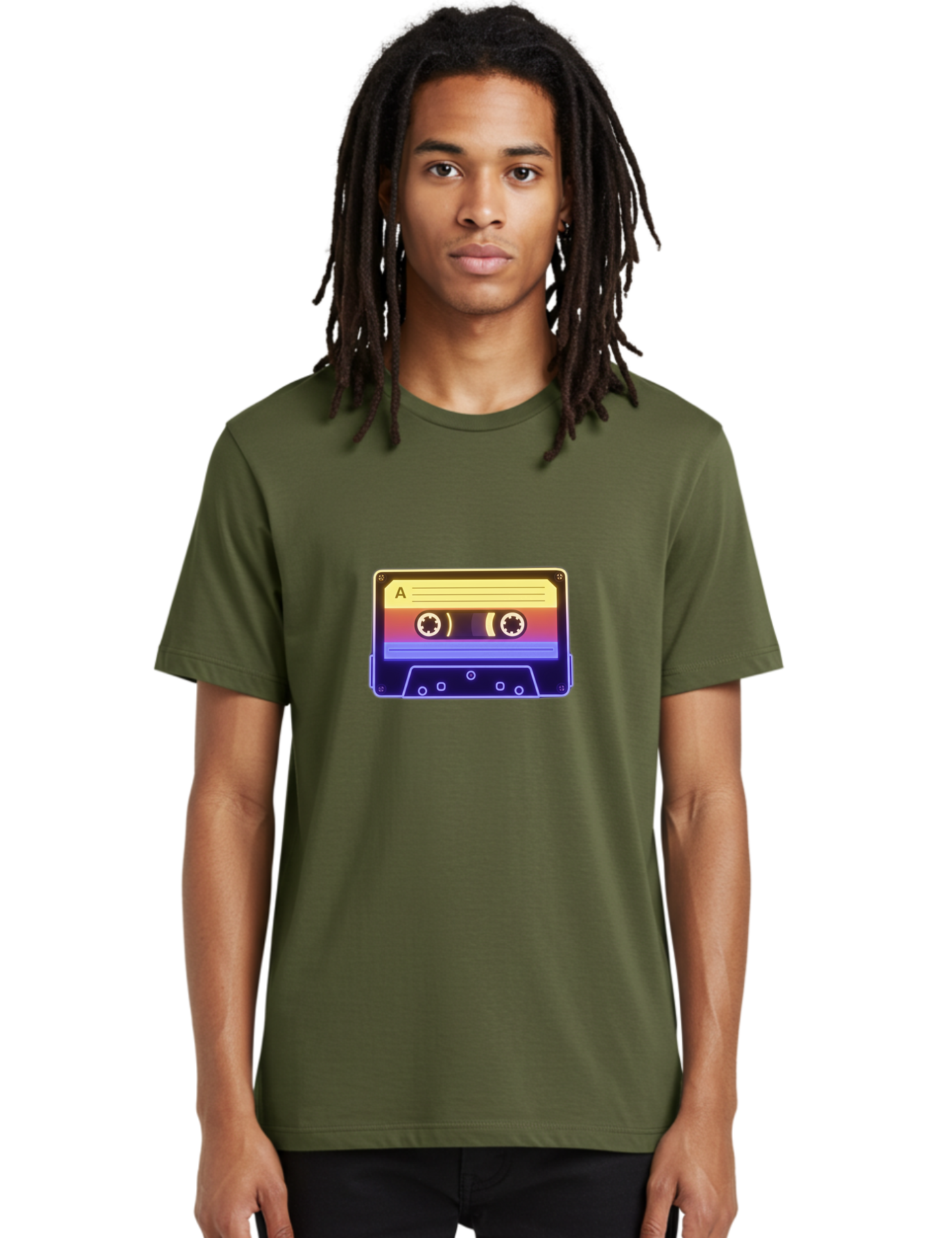 Cassette-Tape-A-1 Men'S Graphic Tee, 100% Cotton, Comfortable Casual Summer Wear, Machine Washable, Retro Cassette Tape, Vintage Music, Nostalgic Technology, 80S And 90S Memorabilia, Mixtape, Cassette Player, Retro Audio Baa265