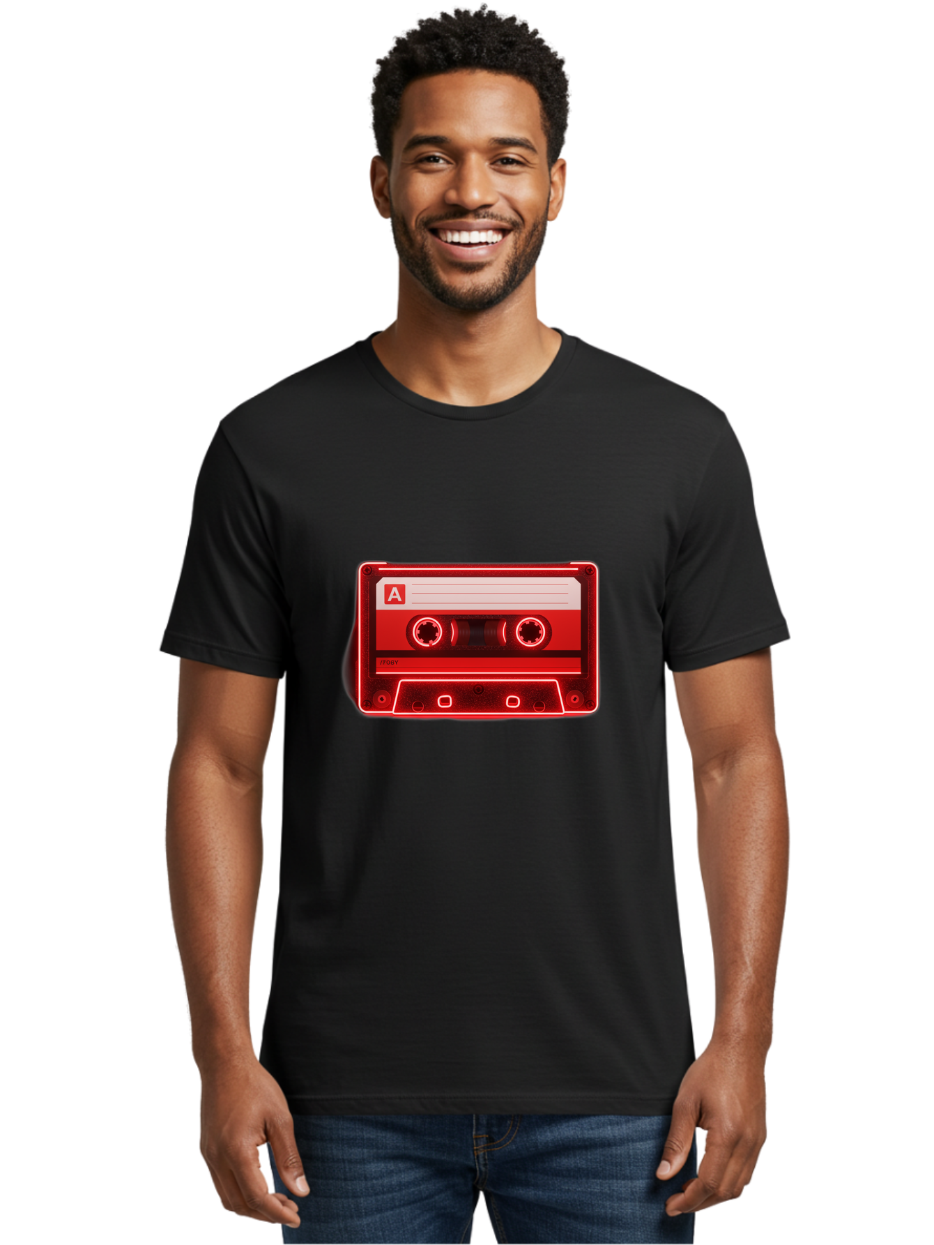 Cassette-Tape-A-2 Men'S Graphic Tee, 100% Cotton, Comfortable Casual Summer Wear, Machine Washable, Retro Cassette Tape, Mix Tape, Nostalgic Music, Vintage Audio, Retro Technology, Classic Music Format, Compact Cassette Baa266