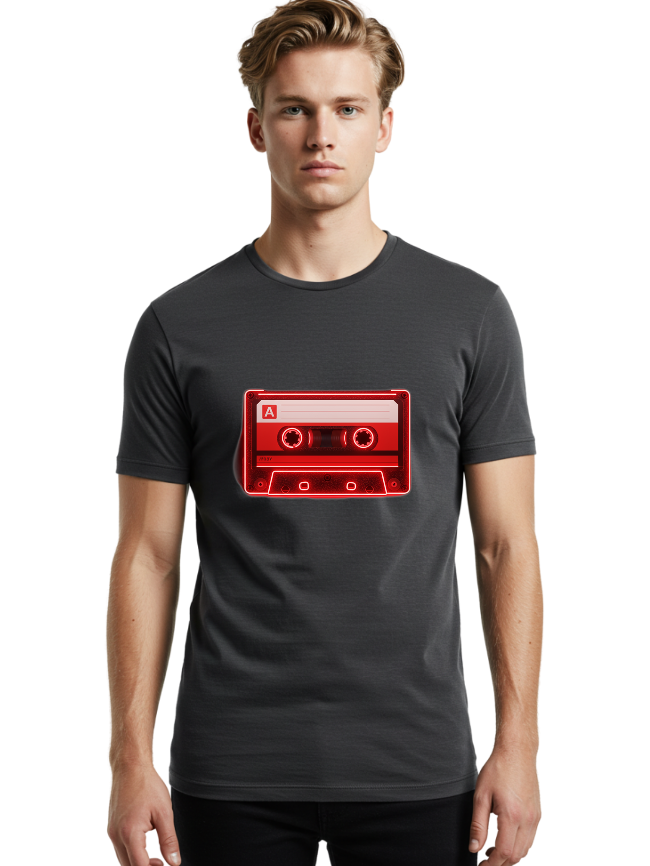 Cassette-Tape-A-2 Men'S Graphic Tee, 100% Cotton, Comfortable Casual Summer Wear, Machine Washable, Retro Cassette Tape, Mix Tape, Nostalgic Music, Vintage Audio, Retro Technology, Classic Music Format, Compact Cassette Baa266