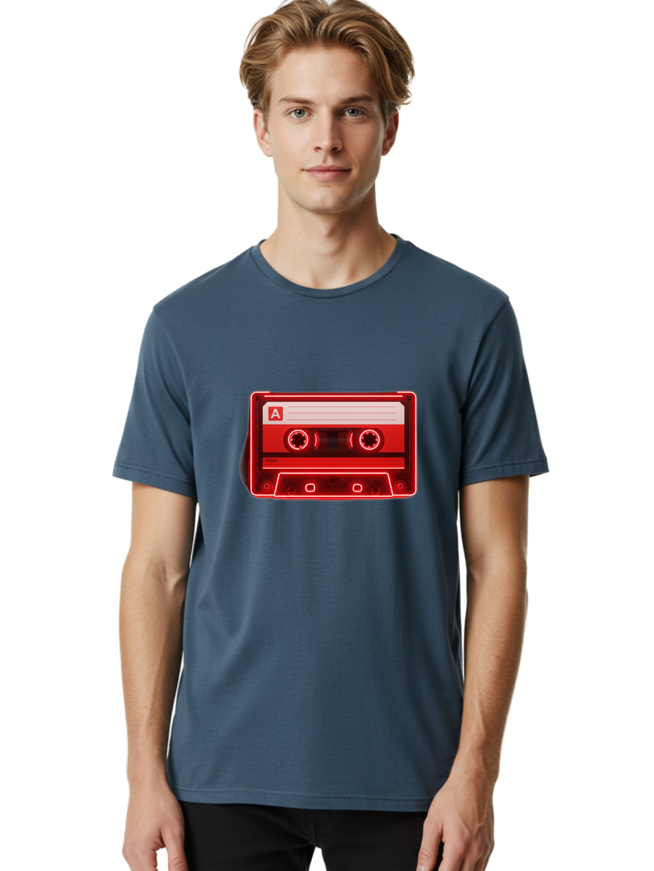 Cassette-Tape-A-2 Men'S Graphic Tee, 100% Cotton, Comfortable Casual Summer Wear, Machine Washable, Retro Cassette Tape, Mix Tape, Nostalgic Music, Vintage Audio, Retro Technology, Classic Music Format, Compact Cassette Baa266