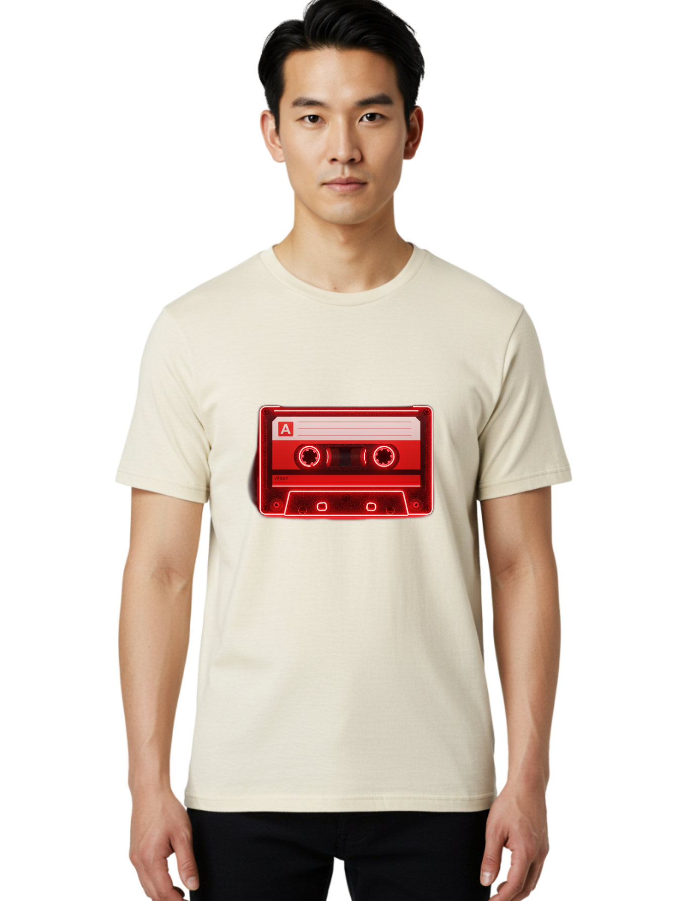 Cassette-Tape-A-2 Men'S Graphic Tee, 100% Cotton, Comfortable Casual Summer Wear, Machine Washable, Retro Cassette Tape, Mix Tape, Nostalgic Music, Vintage Audio, Retro Technology, Classic Music Format, Compact Cassette Baa266