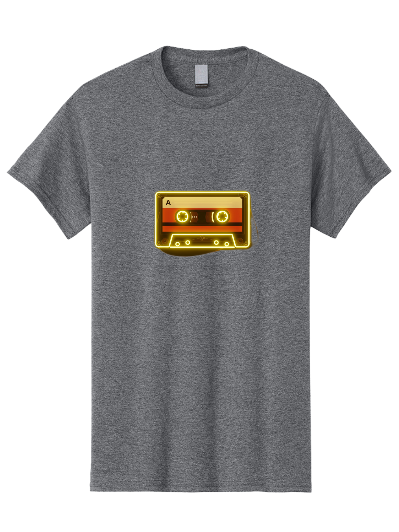 Cassette-Tape-A-4 Men'S Graphic Tee, 100% Cotton, Comfortable Casual Summer Wear, Machine Washable, Retro Cassette Tape, Vintage Music, Nostalgic Technology, Classic Audio, Mixtape, Music Lover, Retro Aesthetic, 80S And 90S Vibe, A Side Baa268
