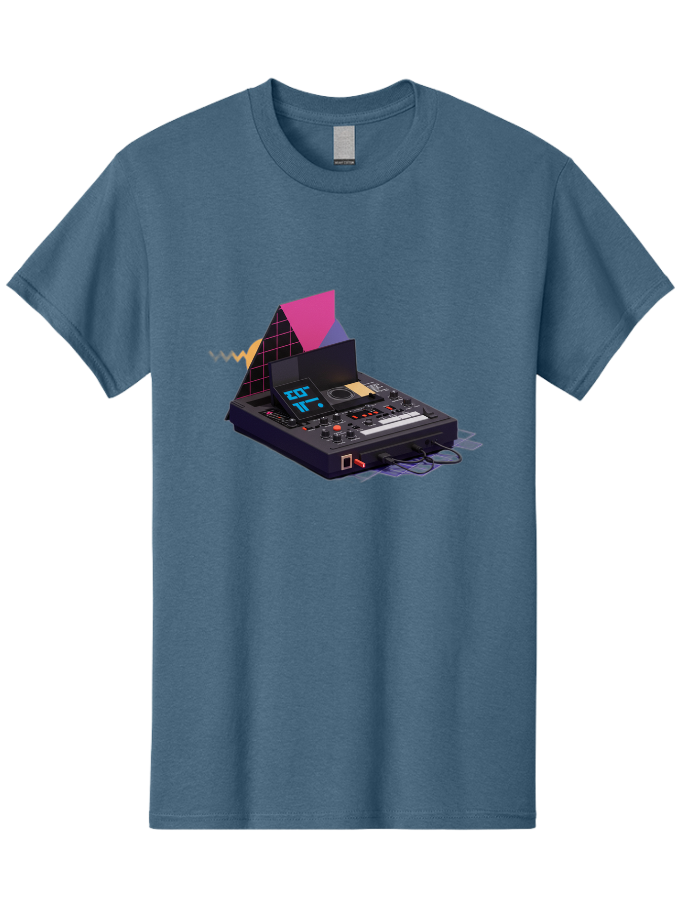Cdj-Controller Men'S Graphic Tee, 100% Cotton, Comfortable Casual Summer Wear, Machine Washable, Audio Mixer, Sound Equipment, Music Production, Dj Setup, Electronic Dance Music, Audio Engineering, Sound Waves, Mix Control Baa279