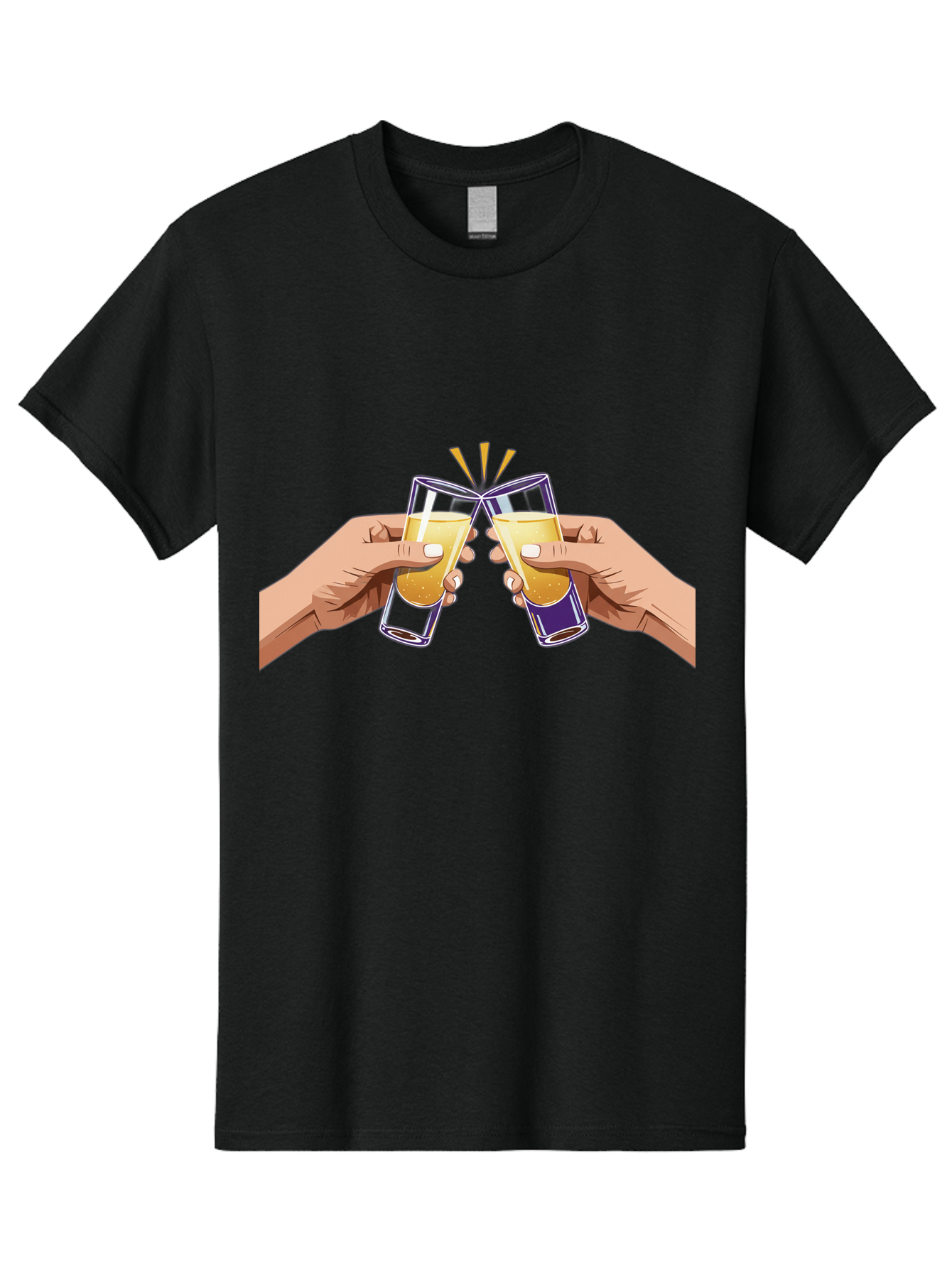 Cheers-1 Men'S Graphic Tee, 100% Cotton, Comfortable Casual Summer Wear, Machine Washable, Toasting Glasses, Celebratory Drinks, Champagne Toast, Beer Cheers, Happy Hour, Party Time, Festive Atmosphere, Social Gathering Baa283