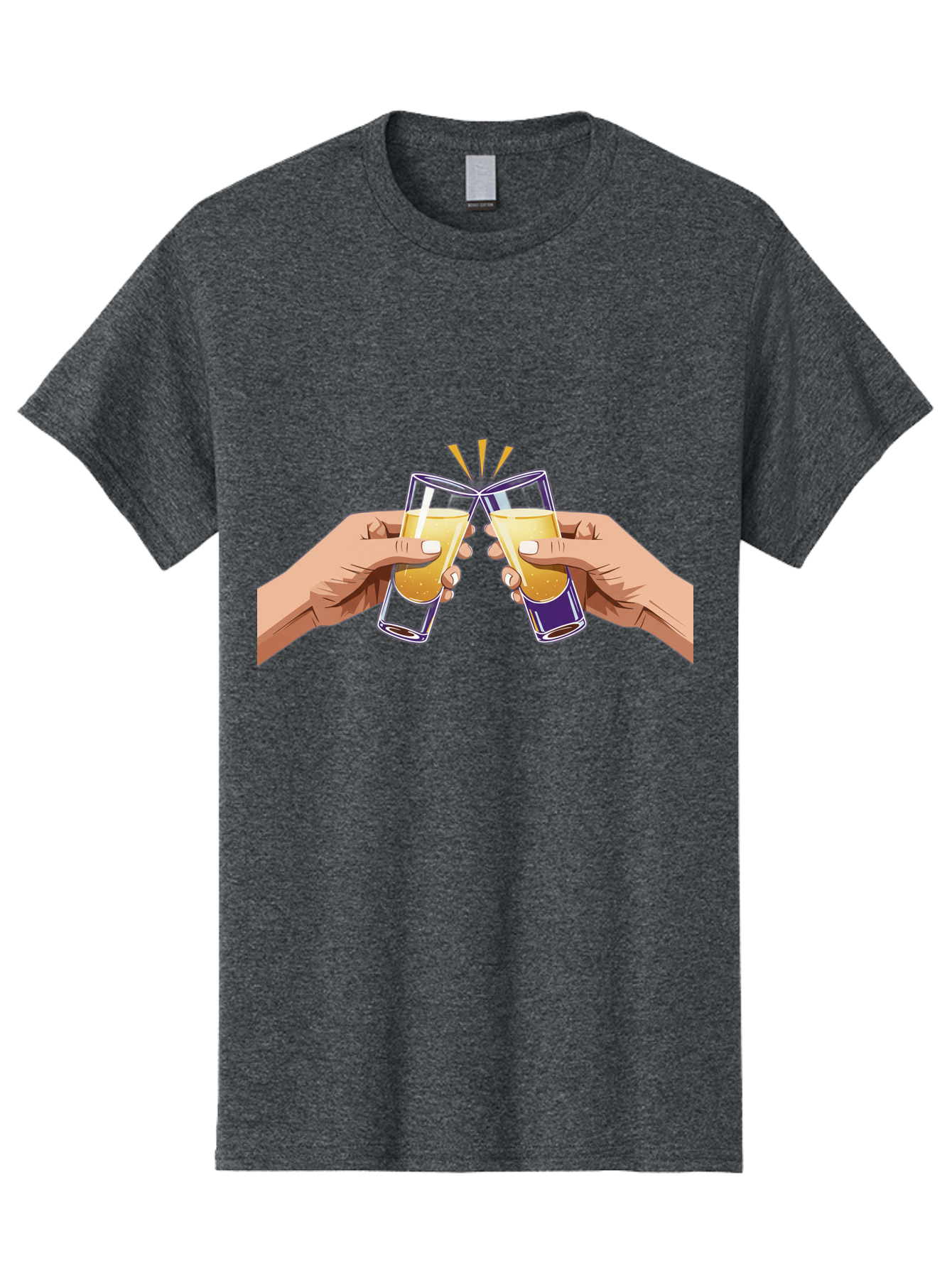 Cheers-1 Men'S Graphic Tee, 100% Cotton, Comfortable Casual Summer Wear, Machine Washable, Toasting Glasses, Celebratory Drinks, Champagne Toast, Beer Cheers, Happy Hour, Party Time, Festive Atmosphere, Social Gathering Baa283