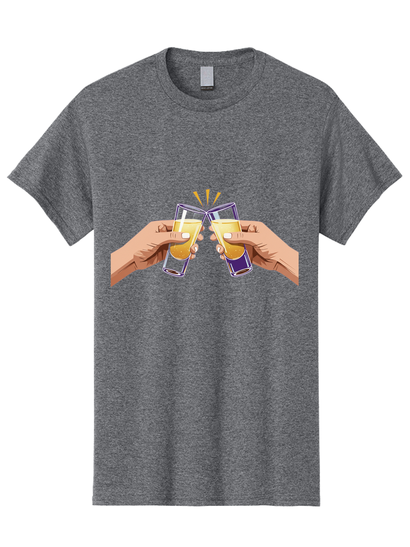 Cheers-1 Men'S Graphic Tee, 100% Cotton, Comfortable Casual Summer Wear, Machine Washable, Toasting Glasses, Celebratory Drinks, Champagne Toast, Beer Cheers, Happy Hour, Party Time, Festive Atmosphere, Social Gathering Baa283