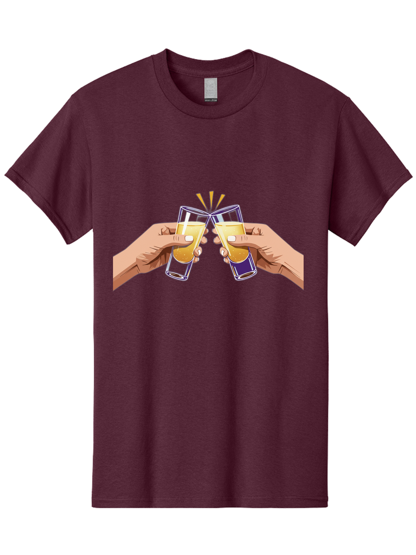 Cheers-1 Men'S Graphic Tee, 100% Cotton, Comfortable Casual Summer Wear, Machine Washable, Toasting Glasses, Celebratory Drinks, Champagne Toast, Beer Cheers, Happy Hour, Party Time, Festive Atmosphere, Social Gathering Baa283