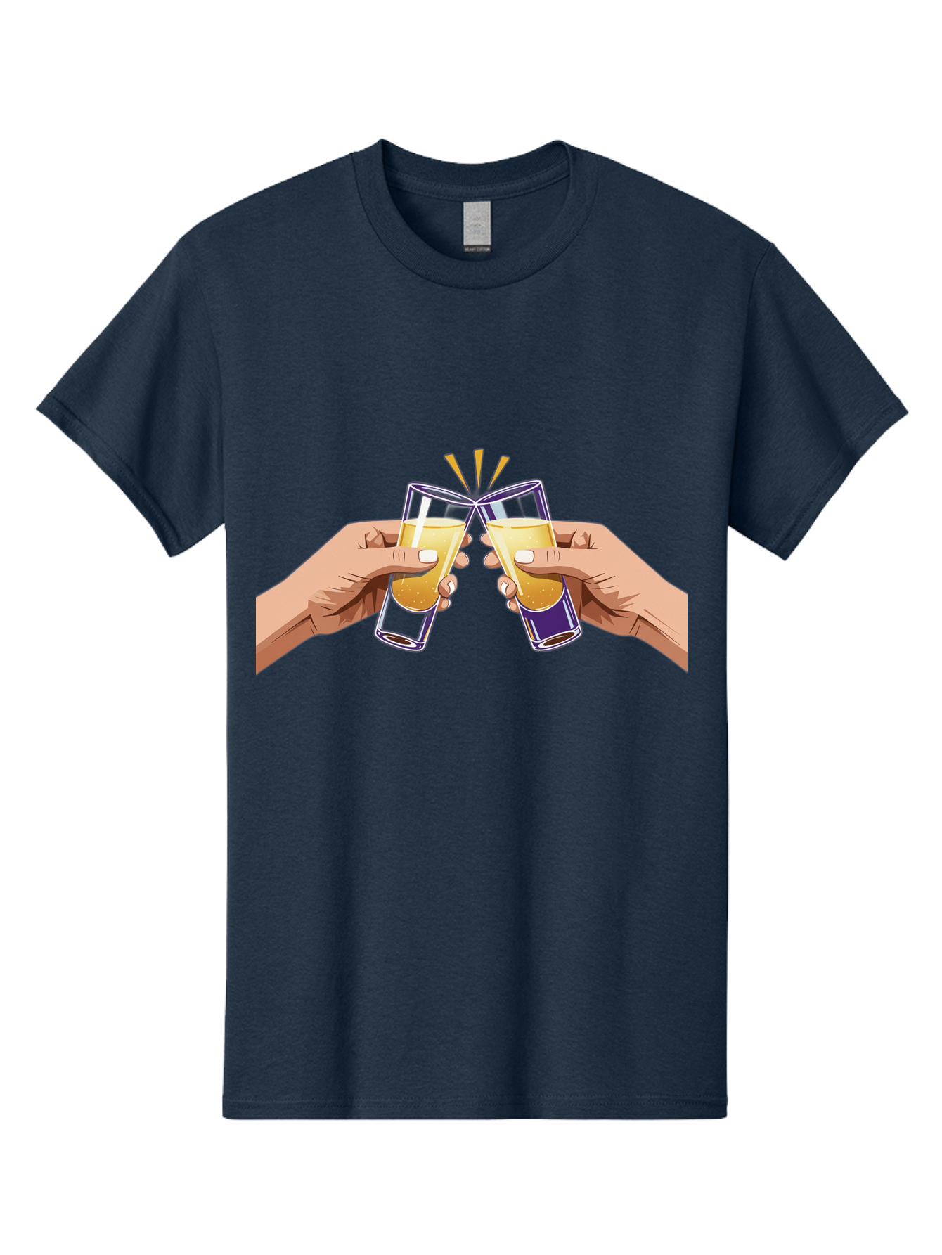 Cheers-1 Men'S Graphic Tee, 100% Cotton, Comfortable Casual Summer Wear, Machine Washable, Toasting Glasses, Celebratory Drinks, Champagne Toast, Beer Cheers, Happy Hour, Party Time, Festive Atmosphere, Social Gathering Baa283