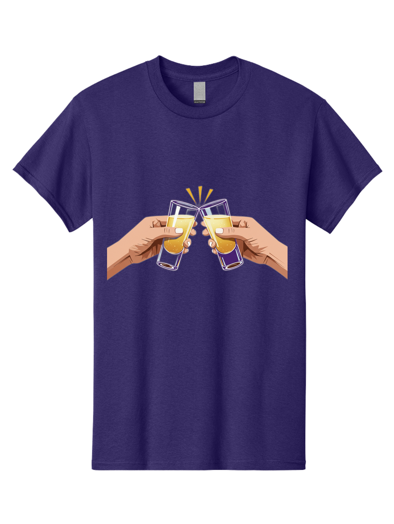 Cheers-1 Men'S Graphic Tee, 100% Cotton, Comfortable Casual Summer Wear, Machine Washable, Toasting Glasses, Celebratory Drinks, Champagne Toast, Beer Cheers, Happy Hour, Party Time, Festive Atmosphere, Social Gathering Baa283