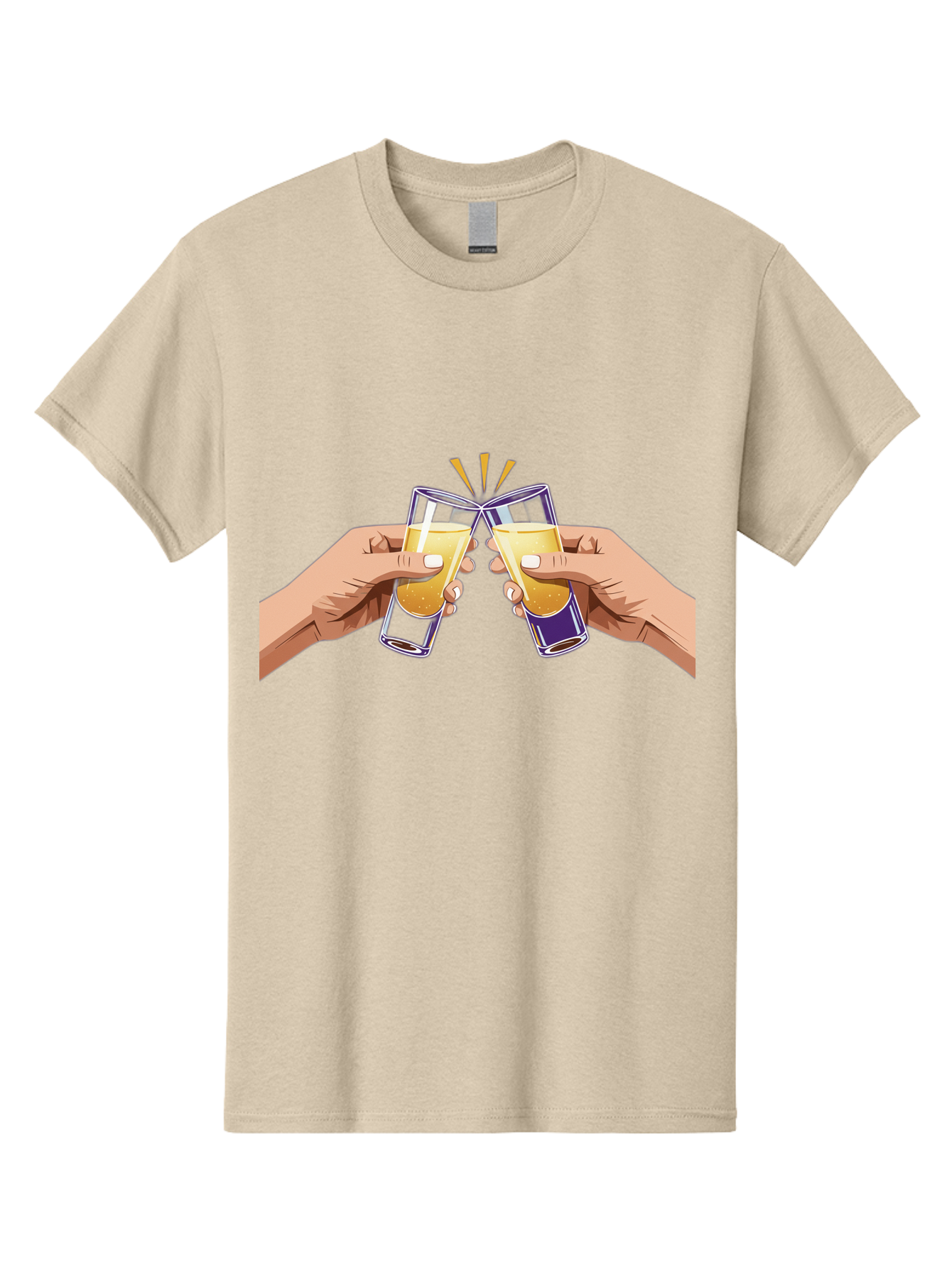 Cheers-1 Men'S Graphic Tee, 100% Cotton, Comfortable Casual Summer Wear, Machine Washable, Toasting Glasses, Celebratory Drinks, Champagne Toast, Beer Cheers, Happy Hour, Party Time, Festive Atmosphere, Social Gathering Baa283