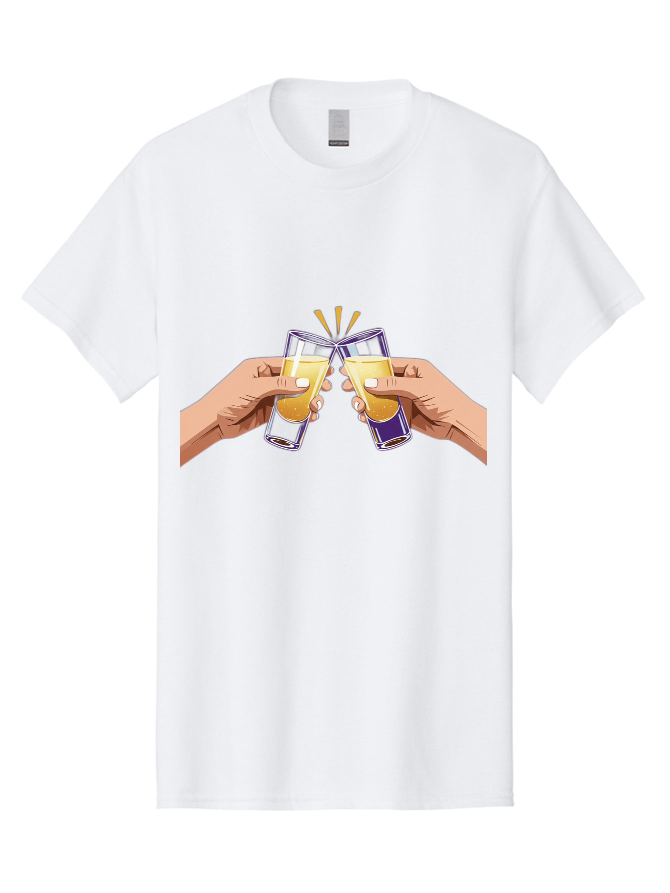 Cheers-1 Men'S Graphic Tee, 100% Cotton, Comfortable Casual Summer Wear, Machine Washable, Toasting Glasses, Celebratory Drinks, Champagne Toast, Beer Cheers, Happy Hour, Party Time, Festive Atmosphere, Social Gathering Baa283