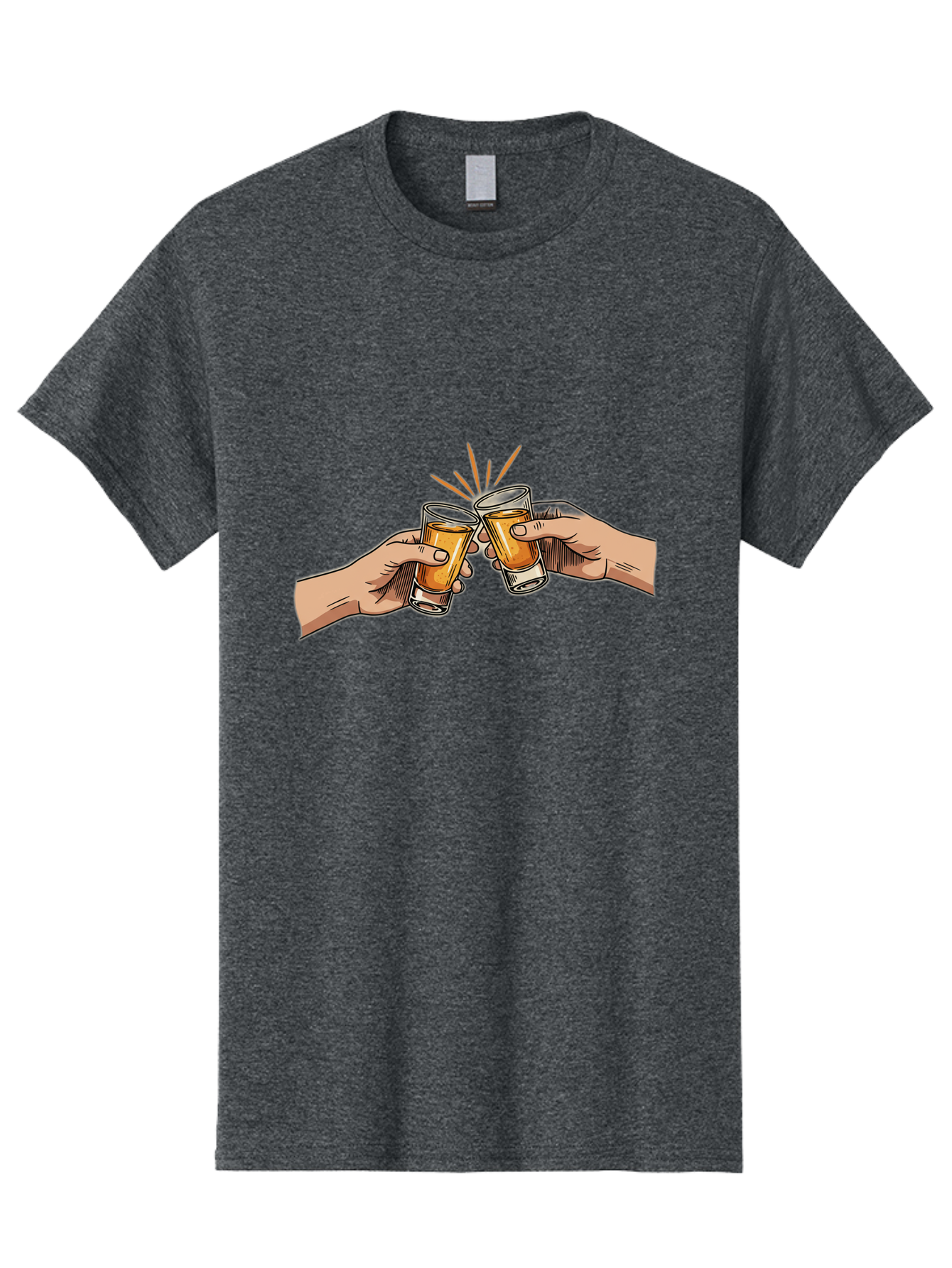 Cheers-3 Men'S Graphic Tee, 100% Cotton, Comfortable Casual Summer Wear, Machine Washable, Clinking Glasses, Beer Cheers, Toast Together, Celebratory Drinks, Friendship Bonding, Social Gathering, Adult Beverages Baa285