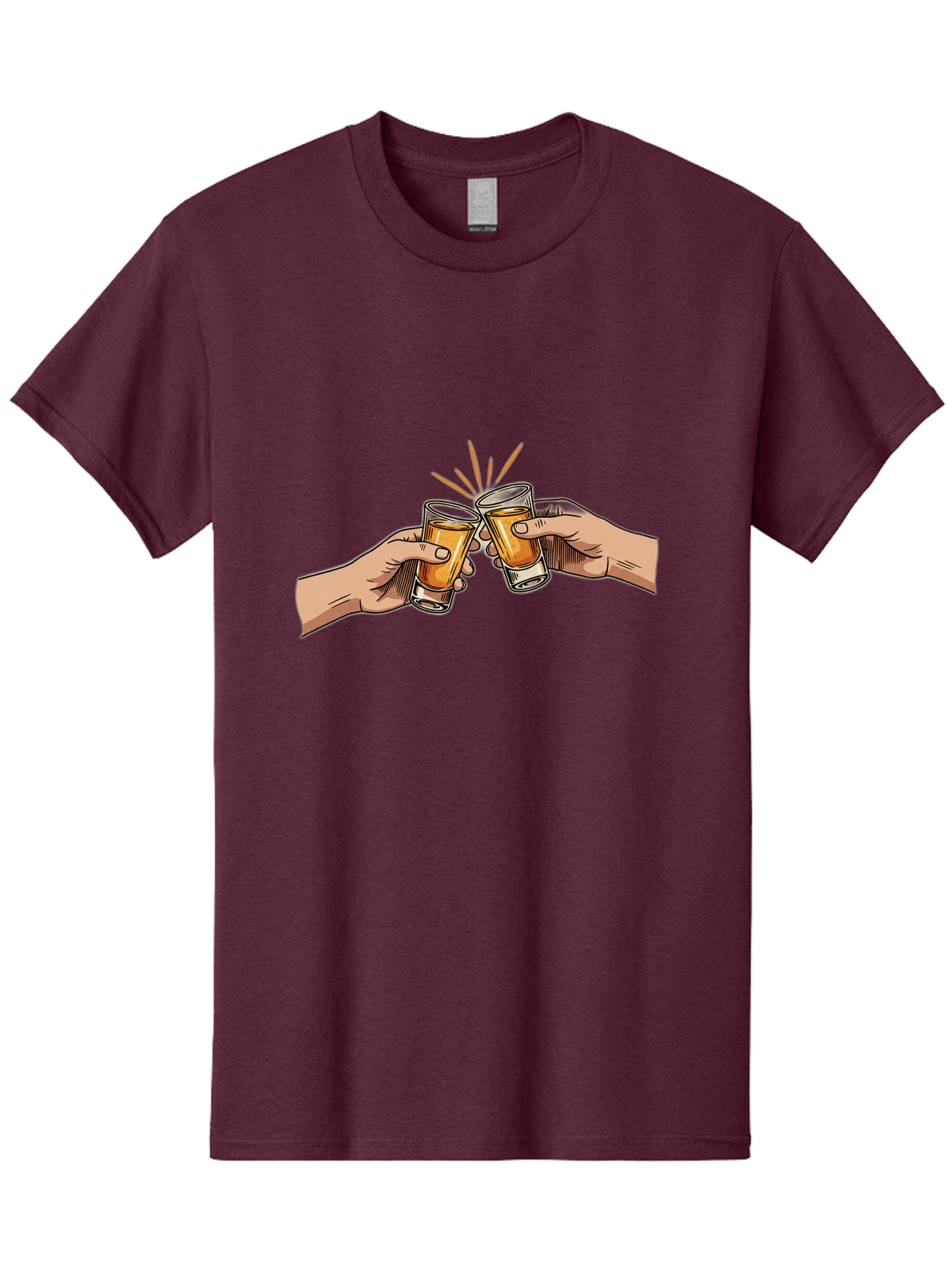 Cheers-3 Men'S Graphic Tee, 100% Cotton, Comfortable Casual Summer Wear, Machine Washable, Clinking Glasses, Beer Cheers, Toast Together, Celebratory Drinks, Friendship Bonding, Social Gathering, Adult Beverages Baa285