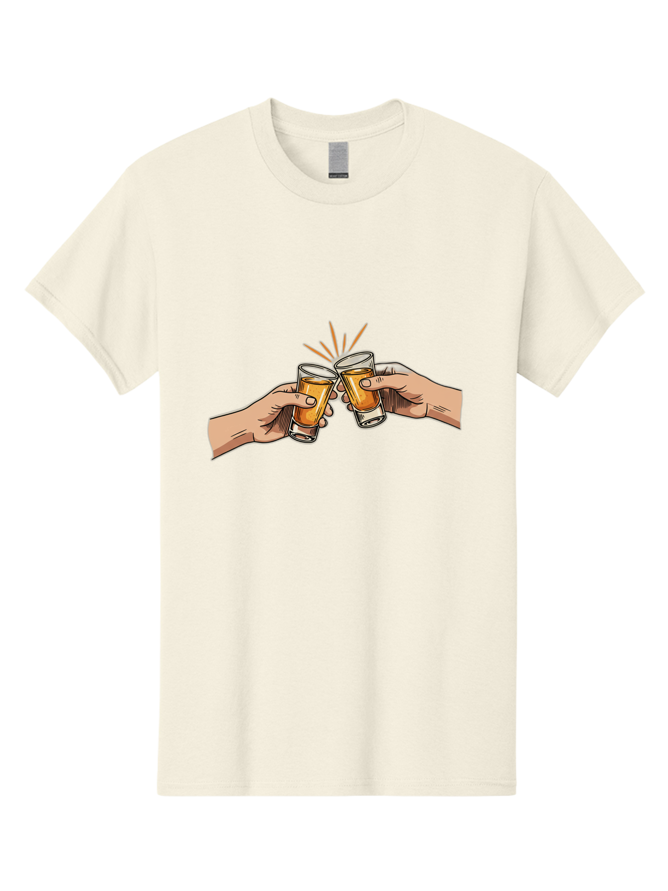 Cheers-3 Men'S Graphic Tee, 100% Cotton, Comfortable Casual Summer Wear, Machine Washable, Clinking Glasses, Beer Cheers, Toast Together, Celebratory Drinks, Friendship Bonding, Social Gathering, Adult Beverages Baa285