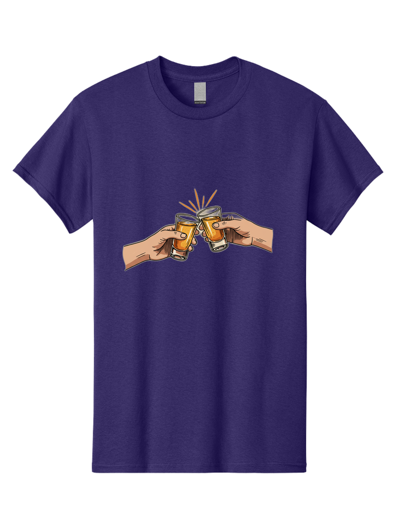 Cheers-3 Men'S Graphic Tee, 100% Cotton, Comfortable Casual Summer Wear, Machine Washable, Clinking Glasses, Beer Cheers, Toast Together, Celebratory Drinks, Friendship Bonding, Social Gathering, Adult Beverages Baa285
