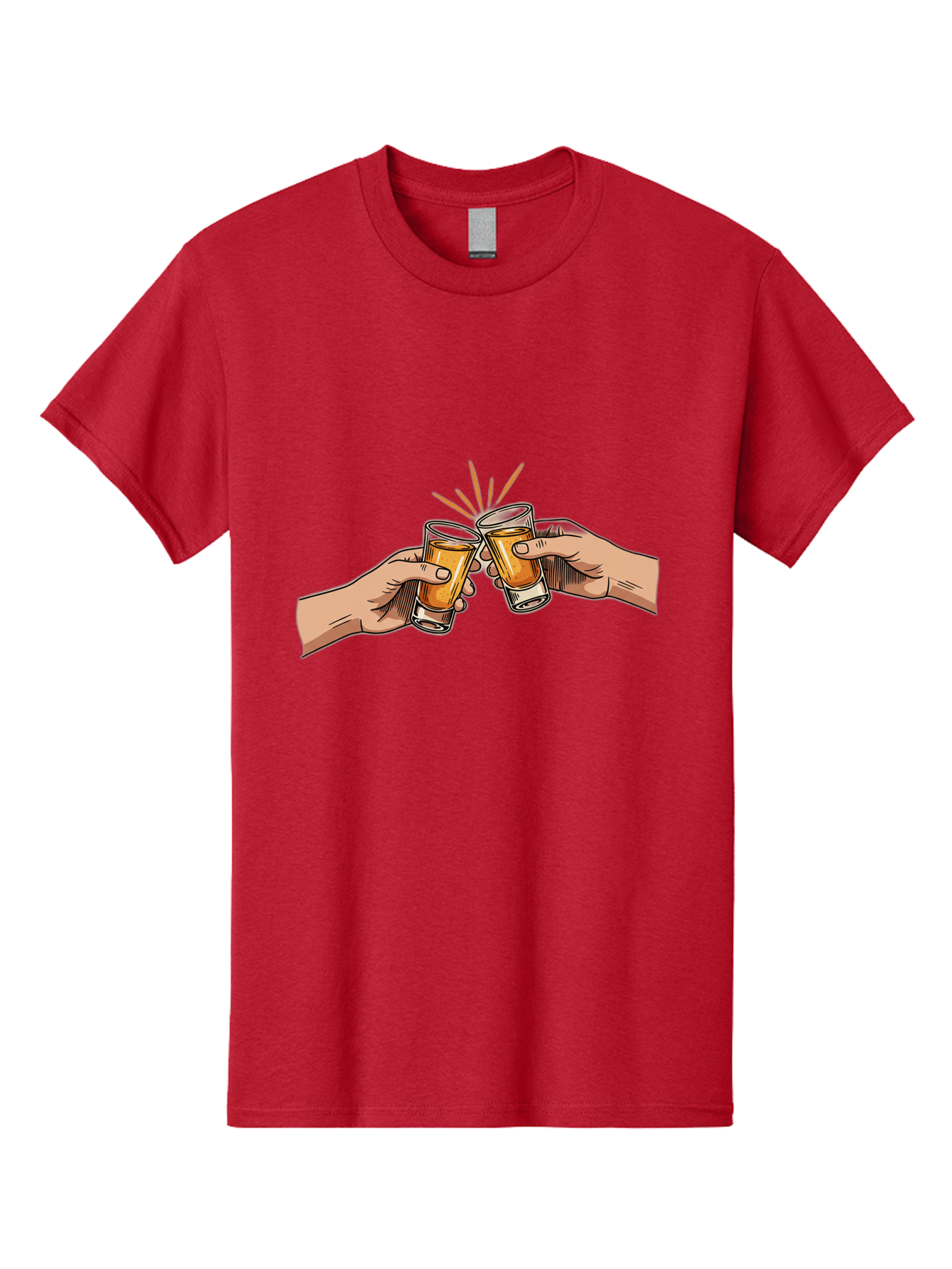 Cheers-3 Men'S Graphic Tee, 100% Cotton, Comfortable Casual Summer Wear, Machine Washable, Clinking Glasses, Beer Cheers, Toast Together, Celebratory Drinks, Friendship Bonding, Social Gathering, Adult Beverages Baa285