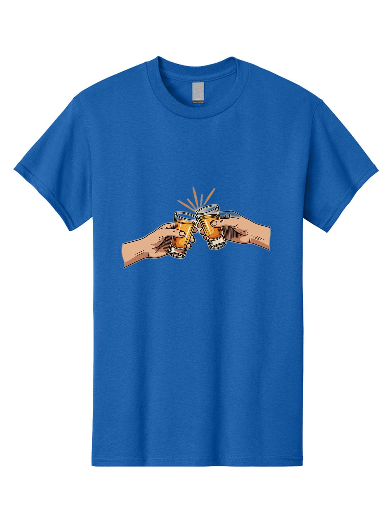 Cheers-3 Men'S Graphic Tee, 100% Cotton, Comfortable Casual Summer Wear, Machine Washable, Clinking Glasses, Beer Cheers, Toast Together, Celebratory Drinks, Friendship Bonding, Social Gathering, Adult Beverages Baa285