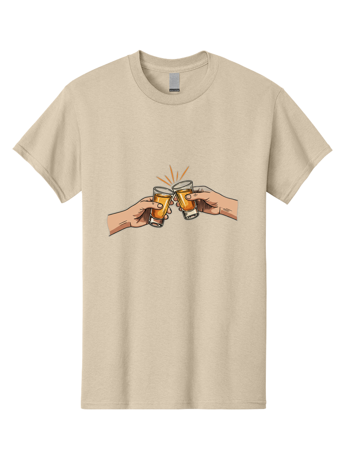Cheers-3 Men'S Graphic Tee, 100% Cotton, Comfortable Casual Summer Wear, Machine Washable, Clinking Glasses, Beer Cheers, Toast Together, Celebratory Drinks, Friendship Bonding, Social Gathering, Adult Beverages Baa285