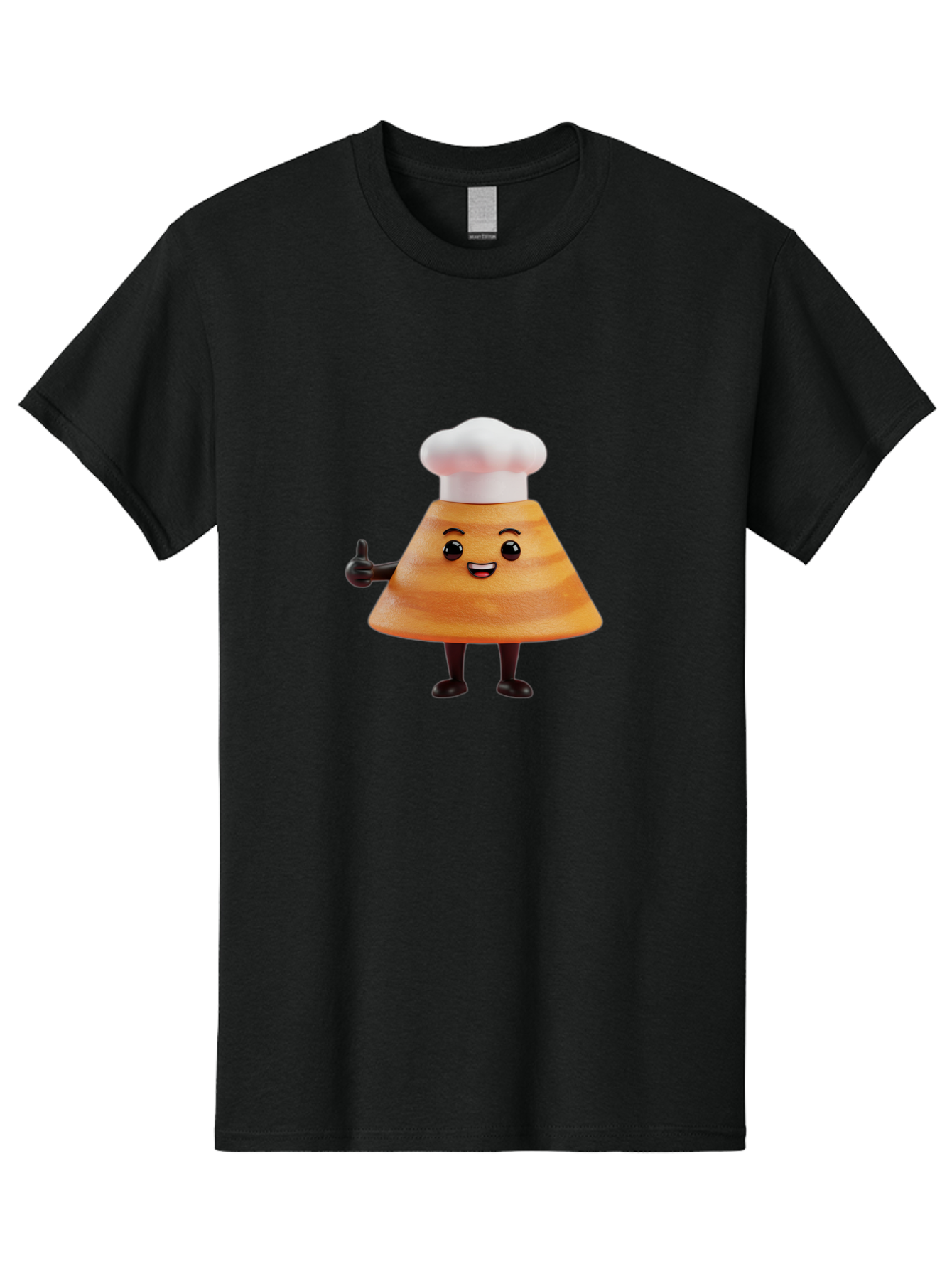 Chef-Hat-Mushroom-Character Men'S Graphic Tee, 100% Cotton, Comfortable Casual Summer Wear, Machine Washable, Cartoon Mushroom, Chef Hat, Thumbs Up, Happy Face, Cooking, Culinary, Chef Character, Mushroom Mascot, Kitchen, Funny, Adorable, Baa289