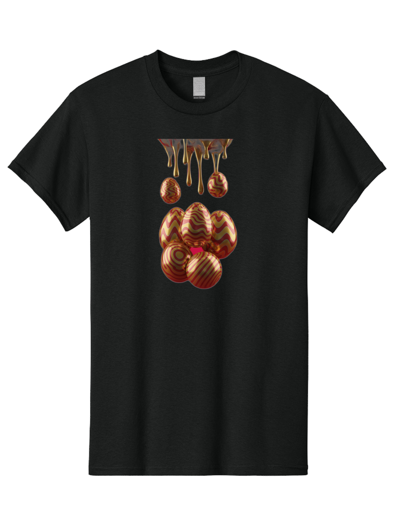 Chocolate-Easter-Eggs Men'S Graphic Tee, 100% Cotton, Comfortable Casual Summer Wear, Machine Washable, Chocolate Covered Eggs, Patterned Eggs, Dripping Chocolate, Decadent Treats, Sweet Indulgence, Rich Desserts, Chocolate Lovers, Sweet Tooth Baa309