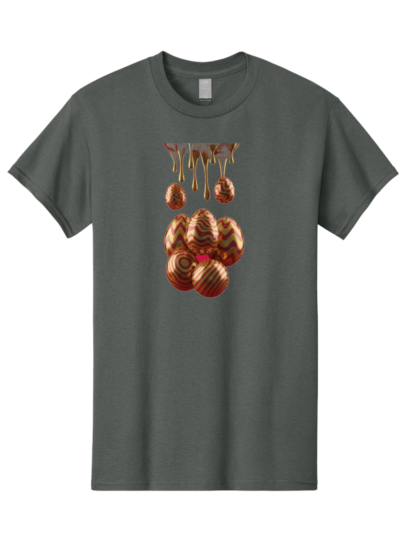 Chocolate-Easter-Eggs Men'S Graphic Tee, 100% Cotton, Comfortable Casual Summer Wear, Machine Washable, Chocolate Covered Eggs, Patterned Eggs, Dripping Chocolate, Decadent Treats, Sweet Indulgence, Rich Desserts, Chocolate Lovers, Sweet Tooth Baa309