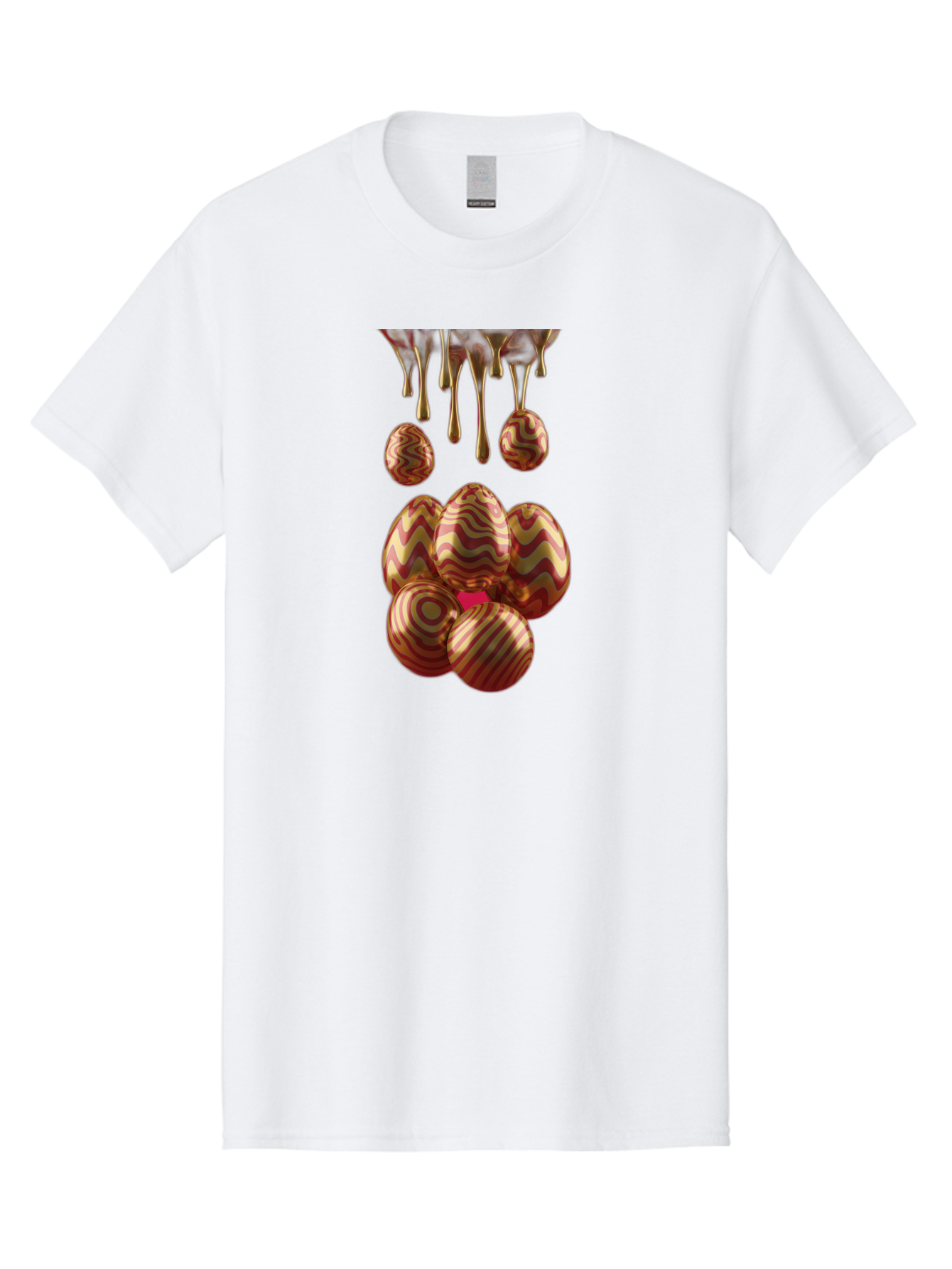 Chocolate-Easter-Eggs Men'S Graphic Tee, 100% Cotton, Comfortable Casual Summer Wear, Machine Washable, Chocolate Covered Eggs, Patterned Eggs, Dripping Chocolate, Decadent Treats, Sweet Indulgence, Rich Desserts, Chocolate Lovers, Sweet Tooth Baa309