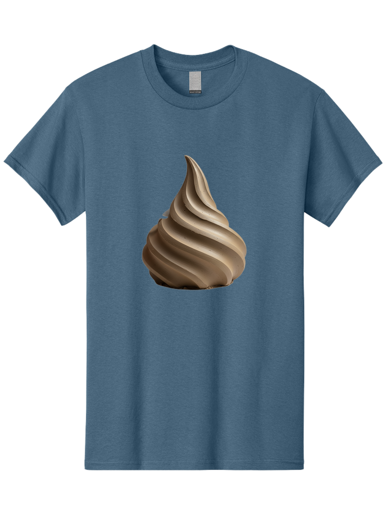 Chocolate-Soft-Serve Men'S Graphic Tee, 100% Cotton, Comfortable Casual Summer Wear, Machine Washable, Chocolate Soft-Serve Ice Cream, Swirly Ice Cream, Soft-Serve Swirl, Chocolate Treat, Creamy Dessert, Sweet Indulgence, Frozen Delight Baa312