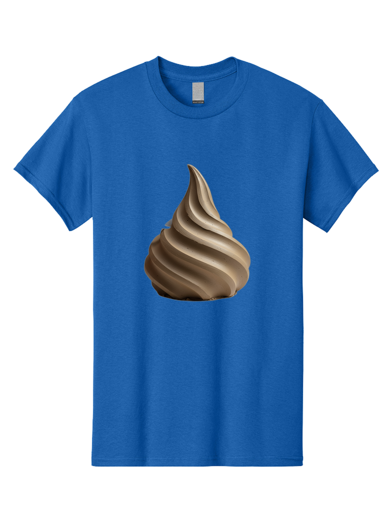 Chocolate-Soft-Serve Men'S Graphic Tee, 100% Cotton, Comfortable Casual Summer Wear, Machine Washable, Chocolate Soft-Serve Ice Cream, Swirly Ice Cream, Soft-Serve Swirl, Chocolate Treat, Creamy Dessert, Sweet Indulgence, Frozen Delight Baa312