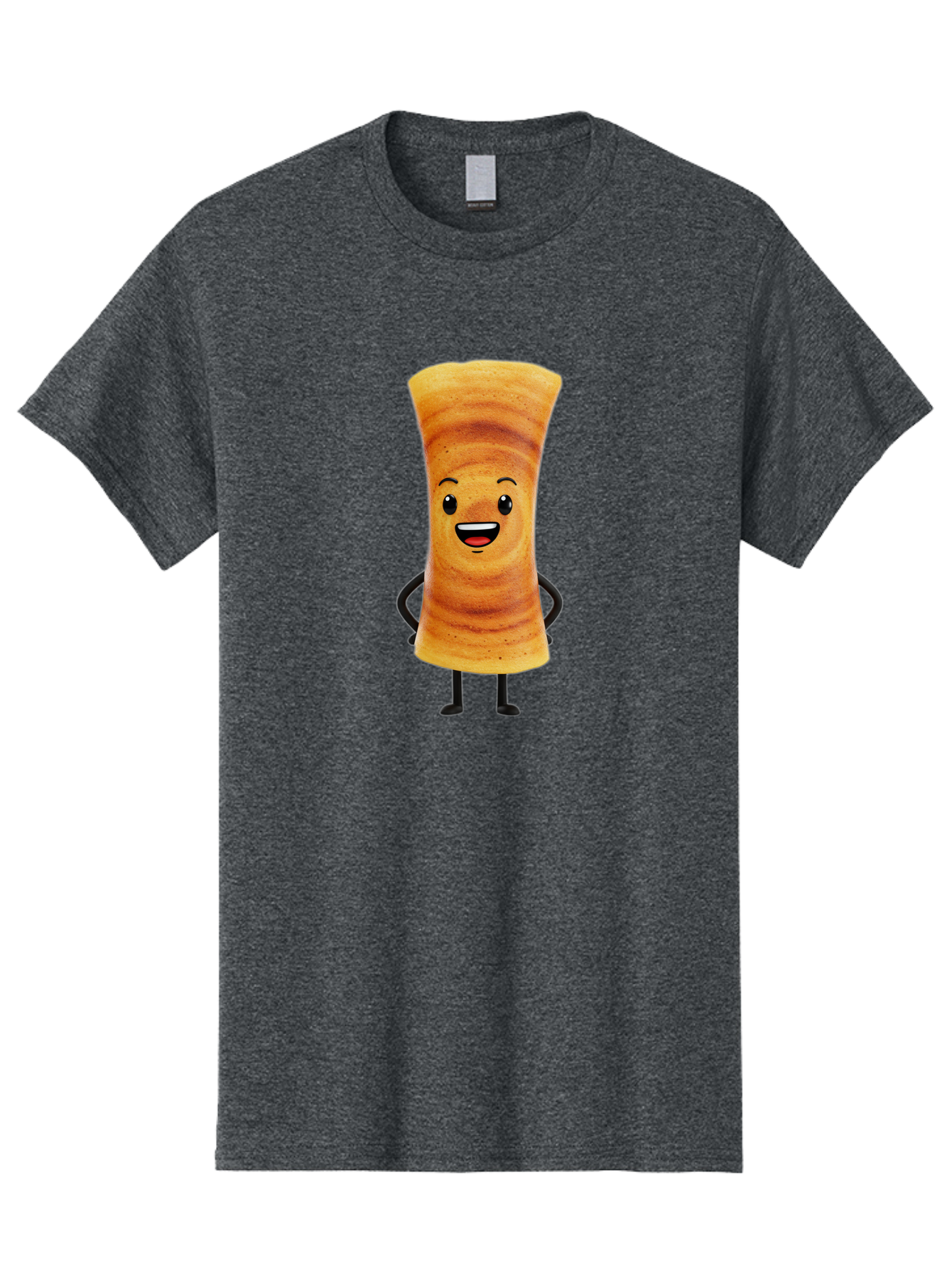 Cinnamon-Roll Men'S Graphic Tee, 100% Cotton, Comfortable Casual Summer Wear, Machine Washable, Cinnamon Roll Mascot, Smiling Pastry, Cartoon Food Character, Happy Baked Goods, Sweet Treat Personality, Adorable Dessert Icon, Baa318