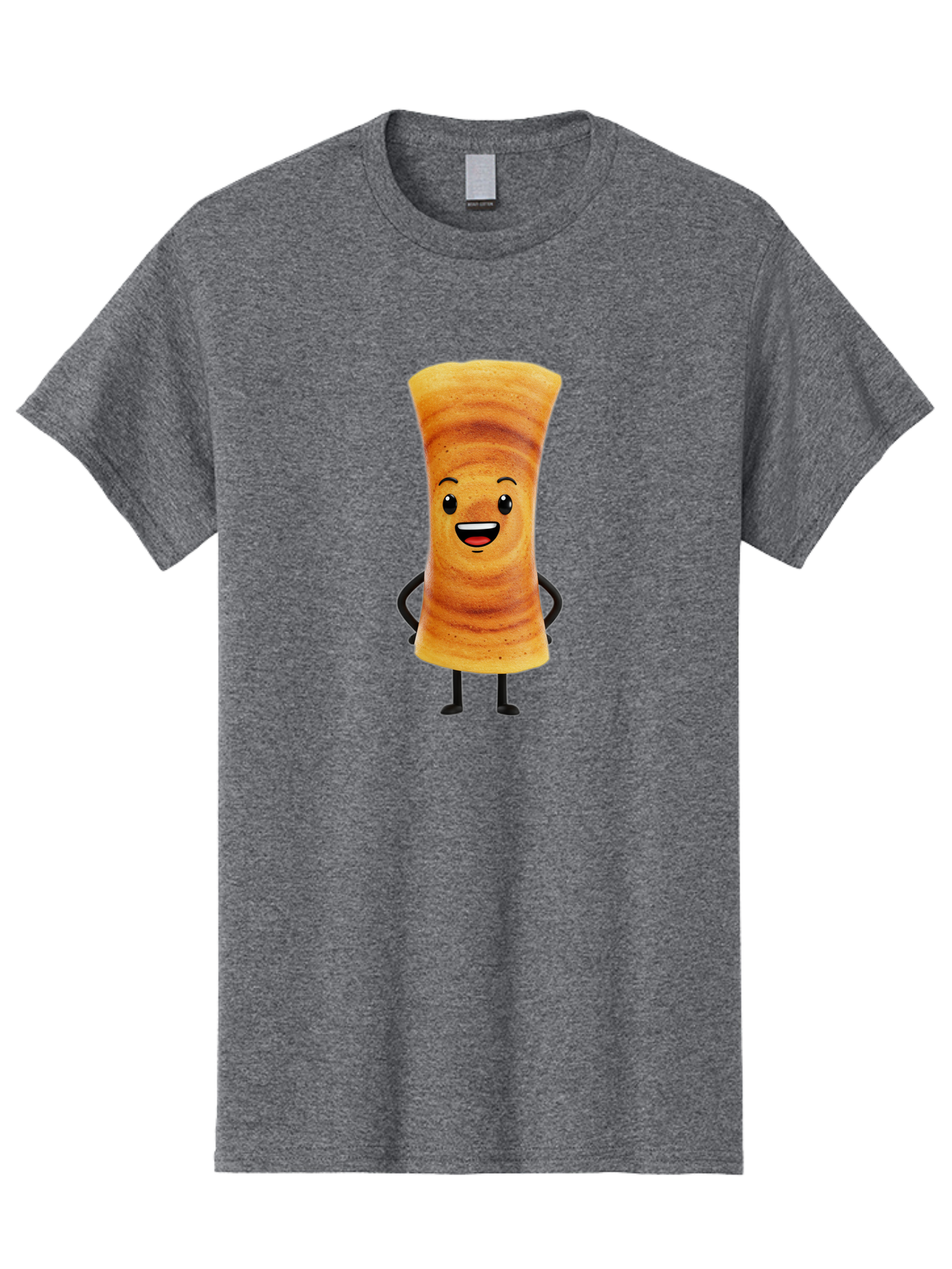 Cinnamon-Roll Men'S Graphic Tee, 100% Cotton, Comfortable Casual Summer Wear, Machine Washable, Cinnamon Roll Mascot, Smiling Pastry, Cartoon Food Character, Happy Baked Goods, Sweet Treat Personality, Adorable Dessert Icon, Baa318